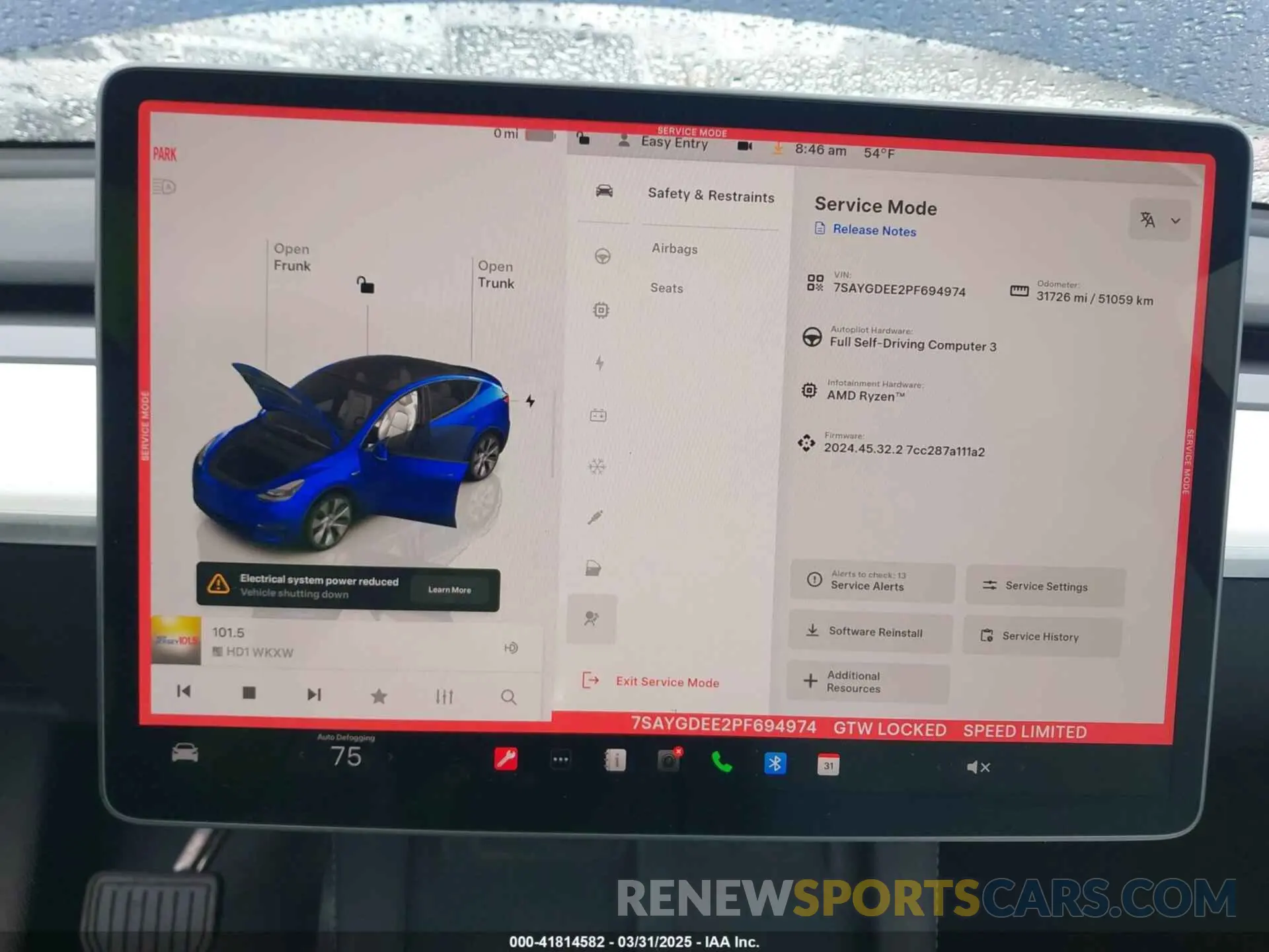7 Фотография поврежденного автомобиля 7SAYGDEE2PF694974 TESLA MODEL Y 2023