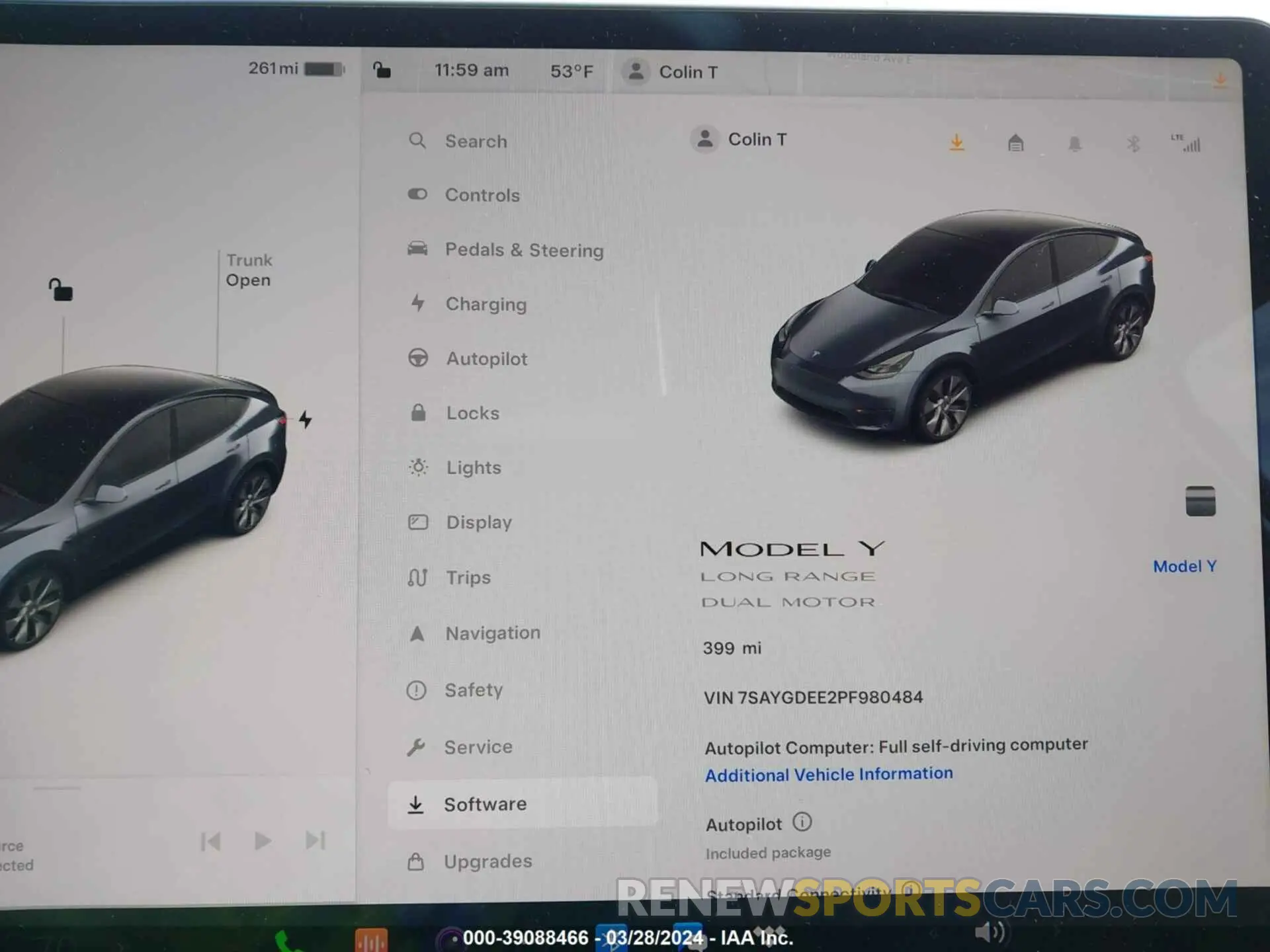 7 Photograph of a damaged car 7SAYGDEE2PF980484 TESLA MODEL Y 2023