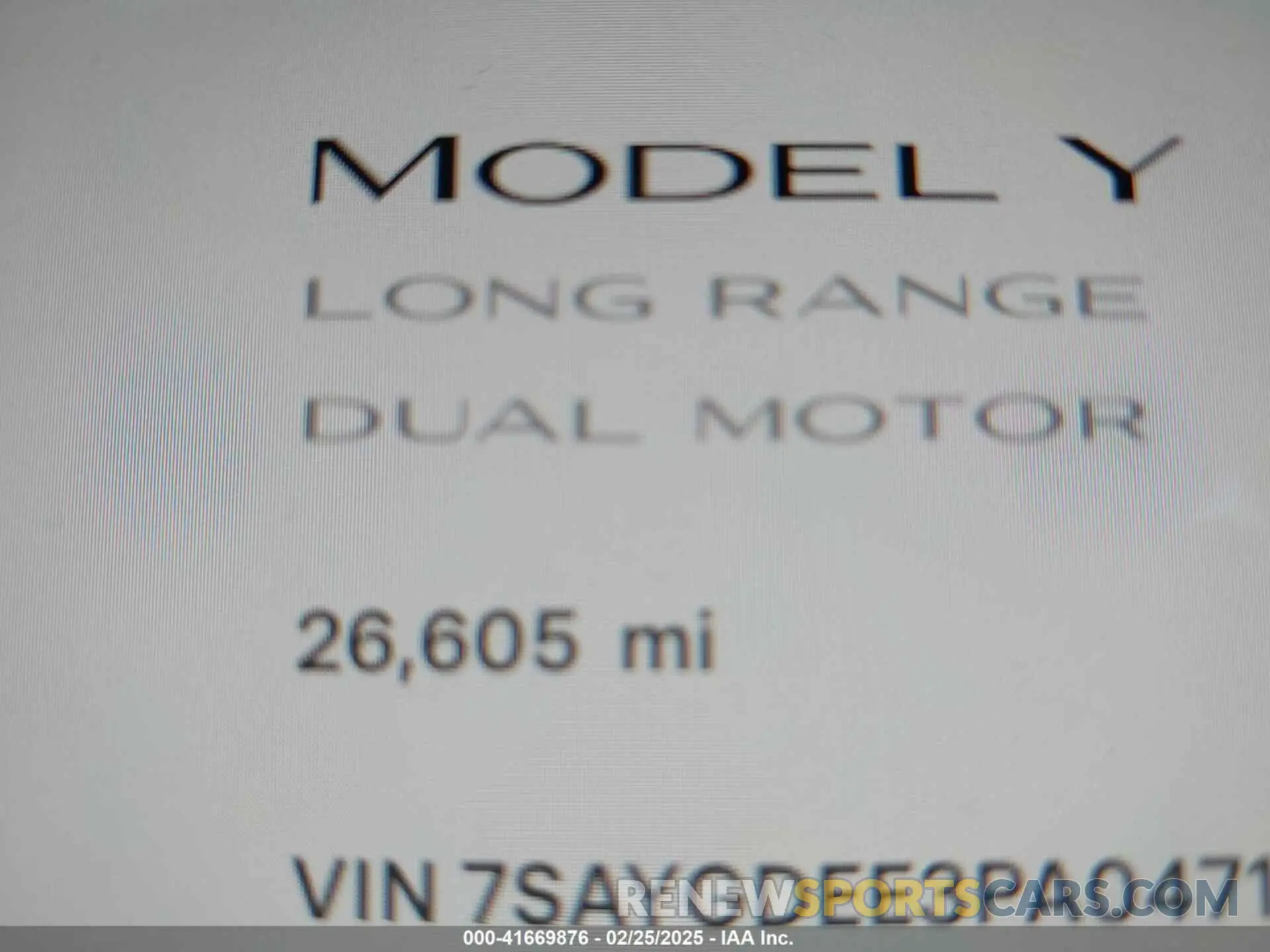 7 Фотография поврежденного автомобиля 7SAYGDEE3PA047108 TESLA MODEL Y 2023