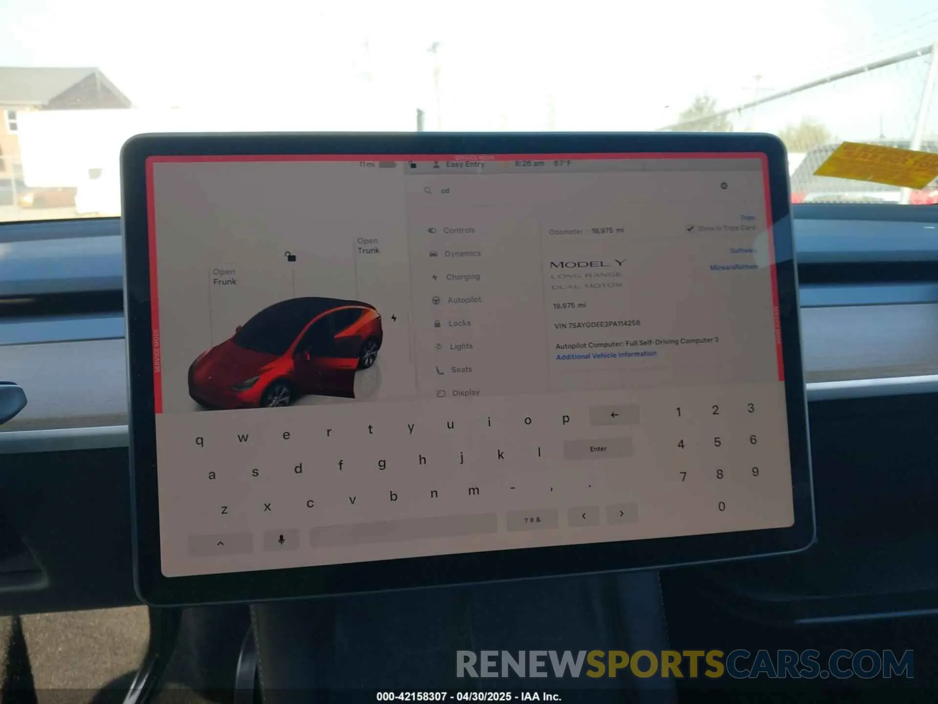 7 Фотография поврежденного автомобиля 7SAYGDEE3PA114256 TESLA MODEL Y 2023