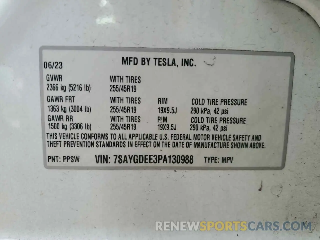 14 Photograph of a damaged car 7SAYGDEE3PA130988 TESLA MODEL Y 2023