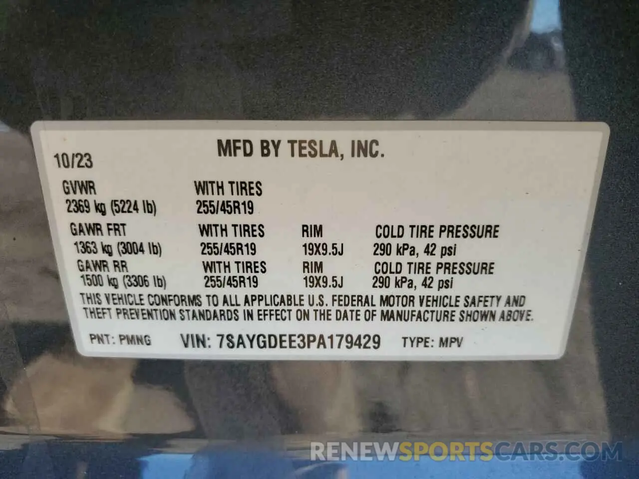 14 Photograph of a damaged car 7SAYGDEE3PA179429 TESLA MODEL Y 2023