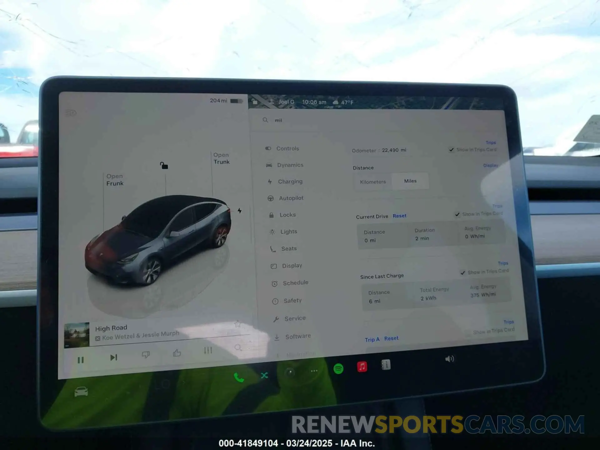7 Фотография поврежденного автомобиля 7SAYGDEE3PA204992 TESLA MODEL Y 2023
