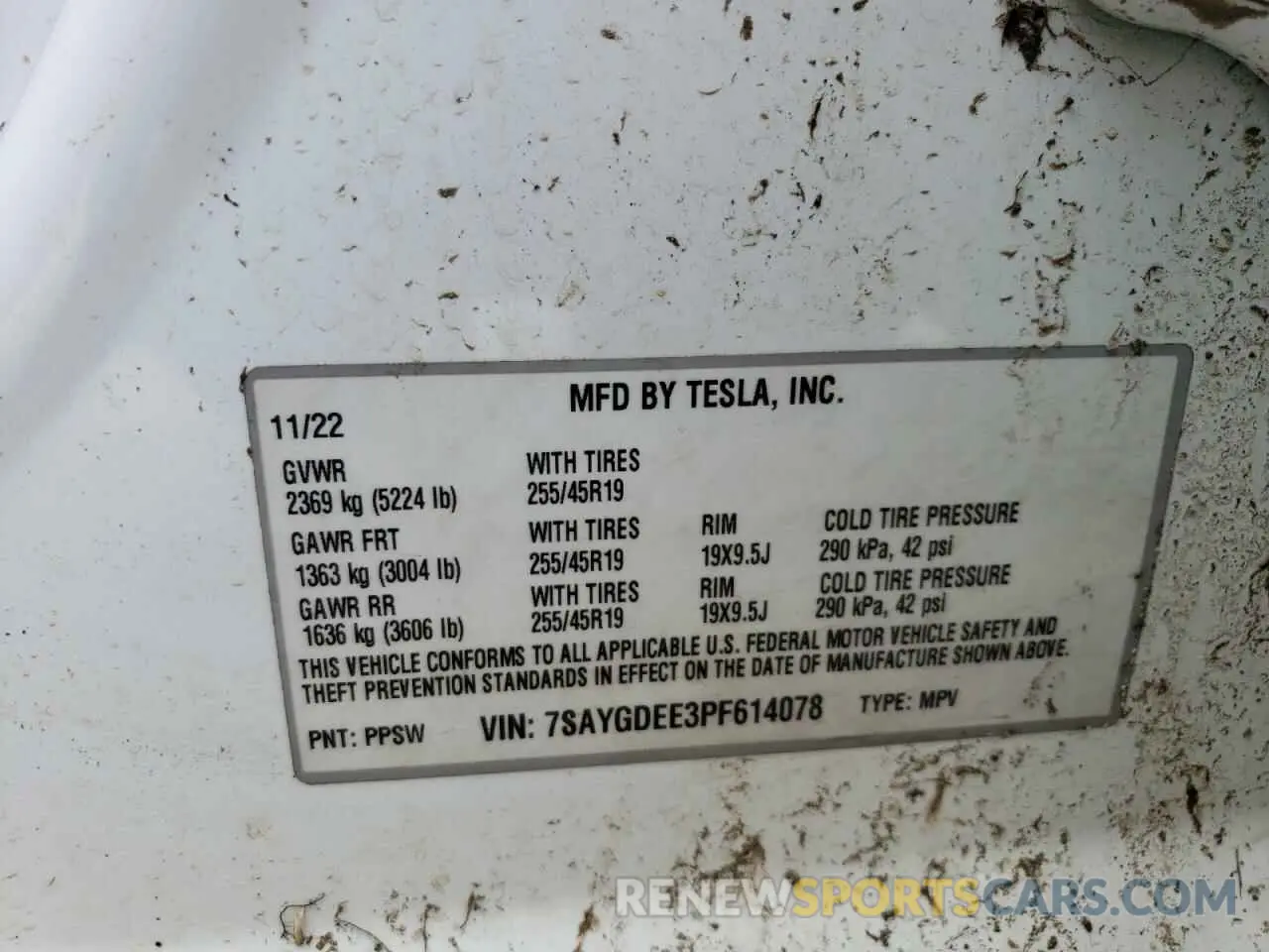 13 Photograph of a damaged car 7SAYGDEE3PF614078 TESLA MODEL Y 2023