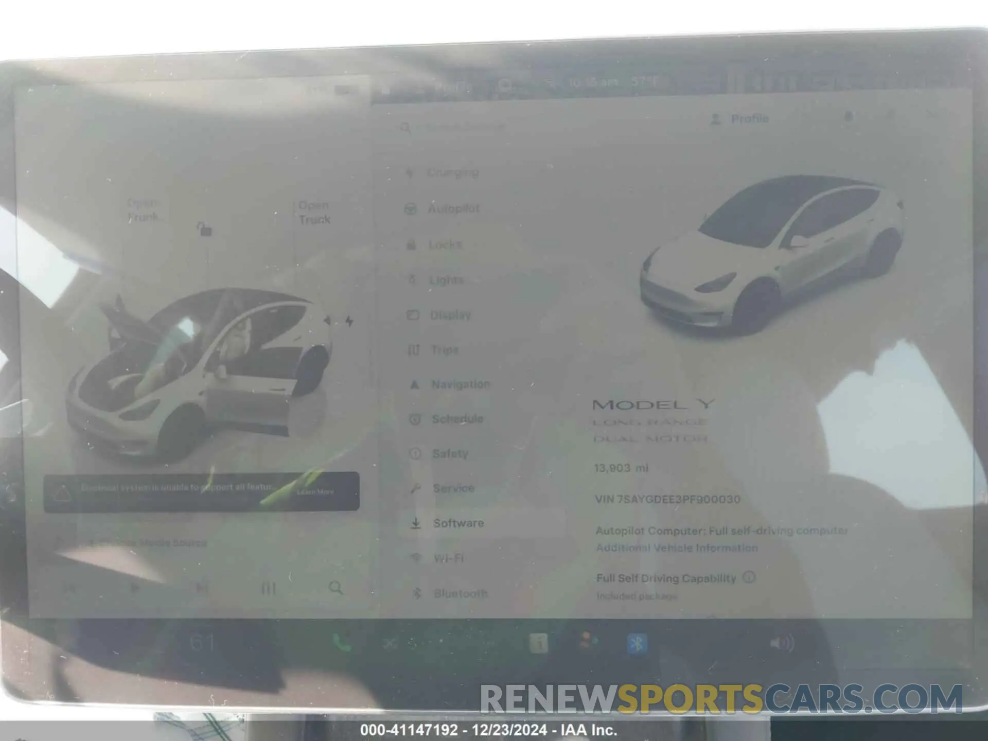 17 Фотография поврежденного автомобиля 7SAYGDEE3PF900030 TESLA MODEL Y 2023
