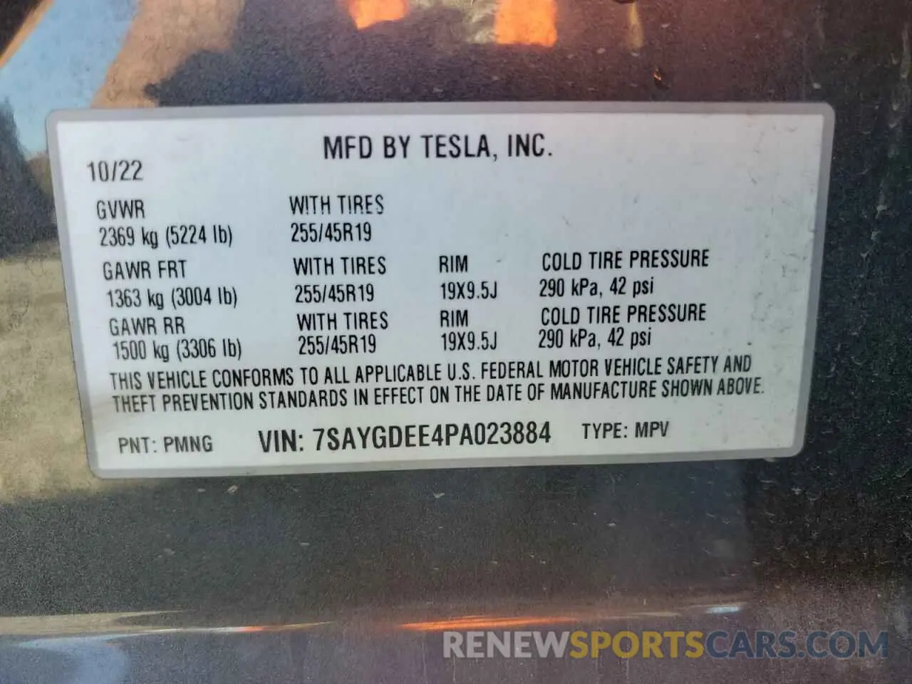14 Photograph of a damaged car 7SAYGDEE4PA023884 TESLA MODEL Y 2023