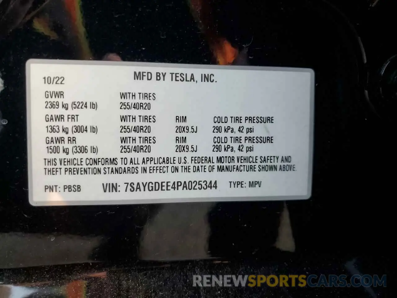 14 Photograph of a damaged car 7SAYGDEE4PA025344 TESLA MODEL Y 2023