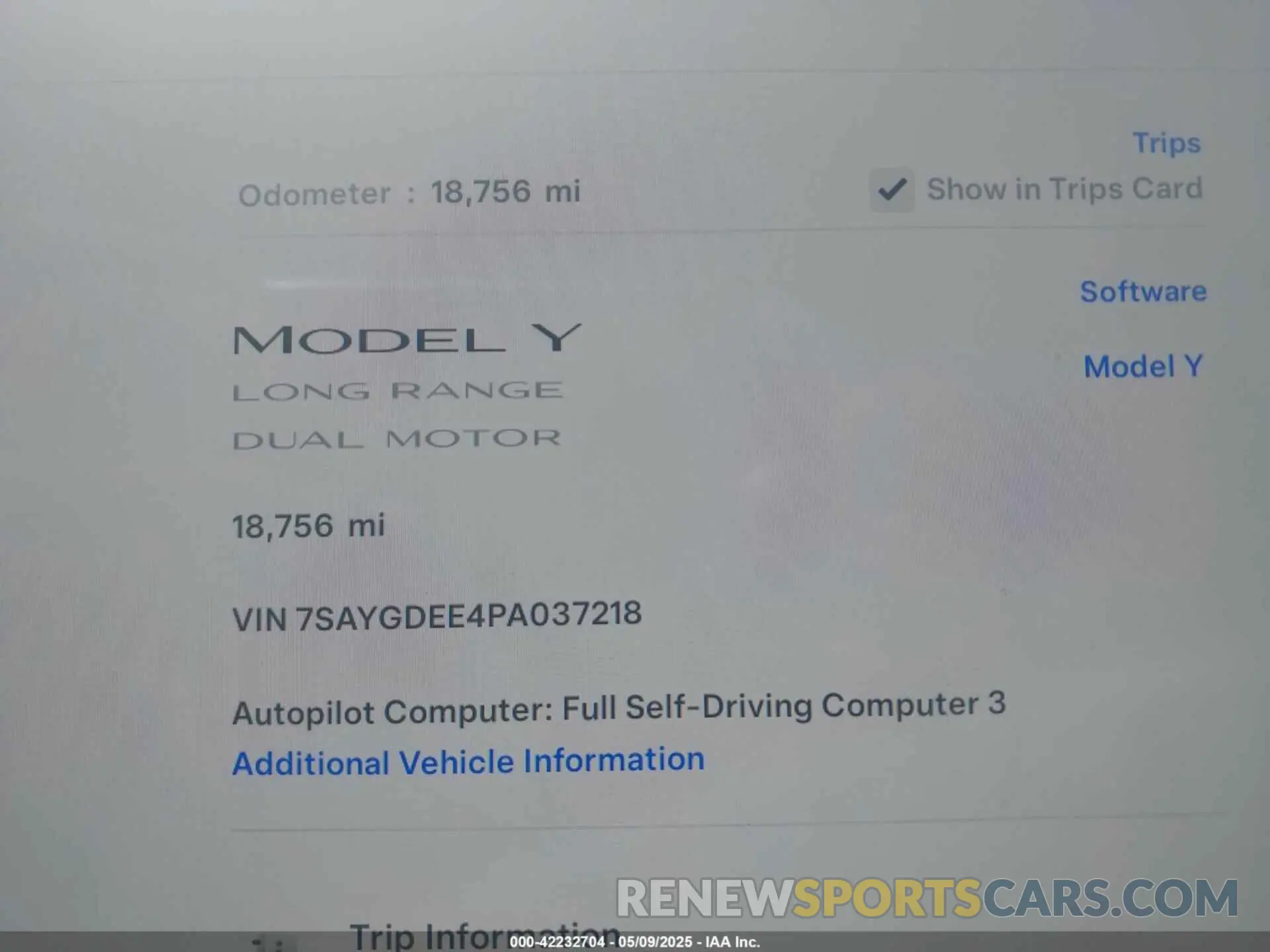 16 Photograph of a damaged car 7SAYGDEE4PA037218 TESLA MODEL Y 2023