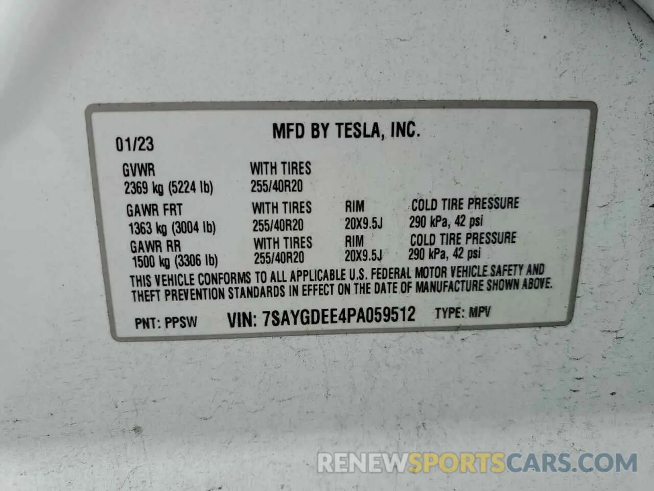 13 Photograph of a damaged car 7SAYGDEE4PA059512 TESLA MODEL Y 2023