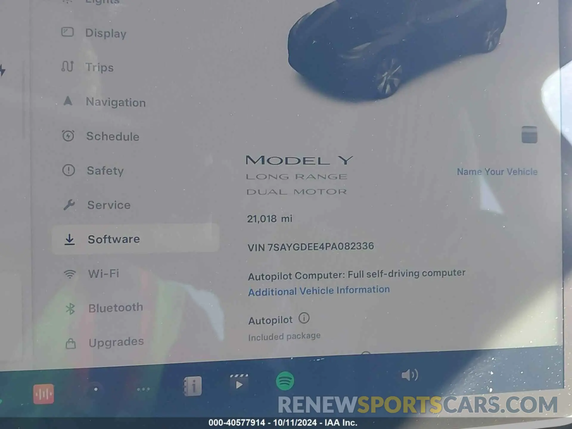 7 Фотография поврежденного автомобиля 7SAYGDEE4PA082336 TESLA MODEL Y 2023