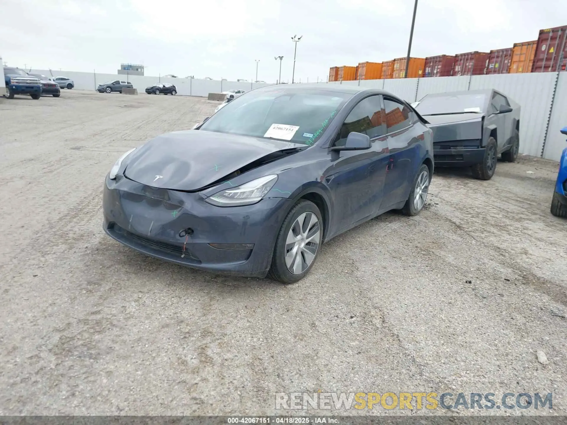2 Фотография поврежденного автомобиля 7SAYGDEE4PA147444 TESLA MODEL Y 2023