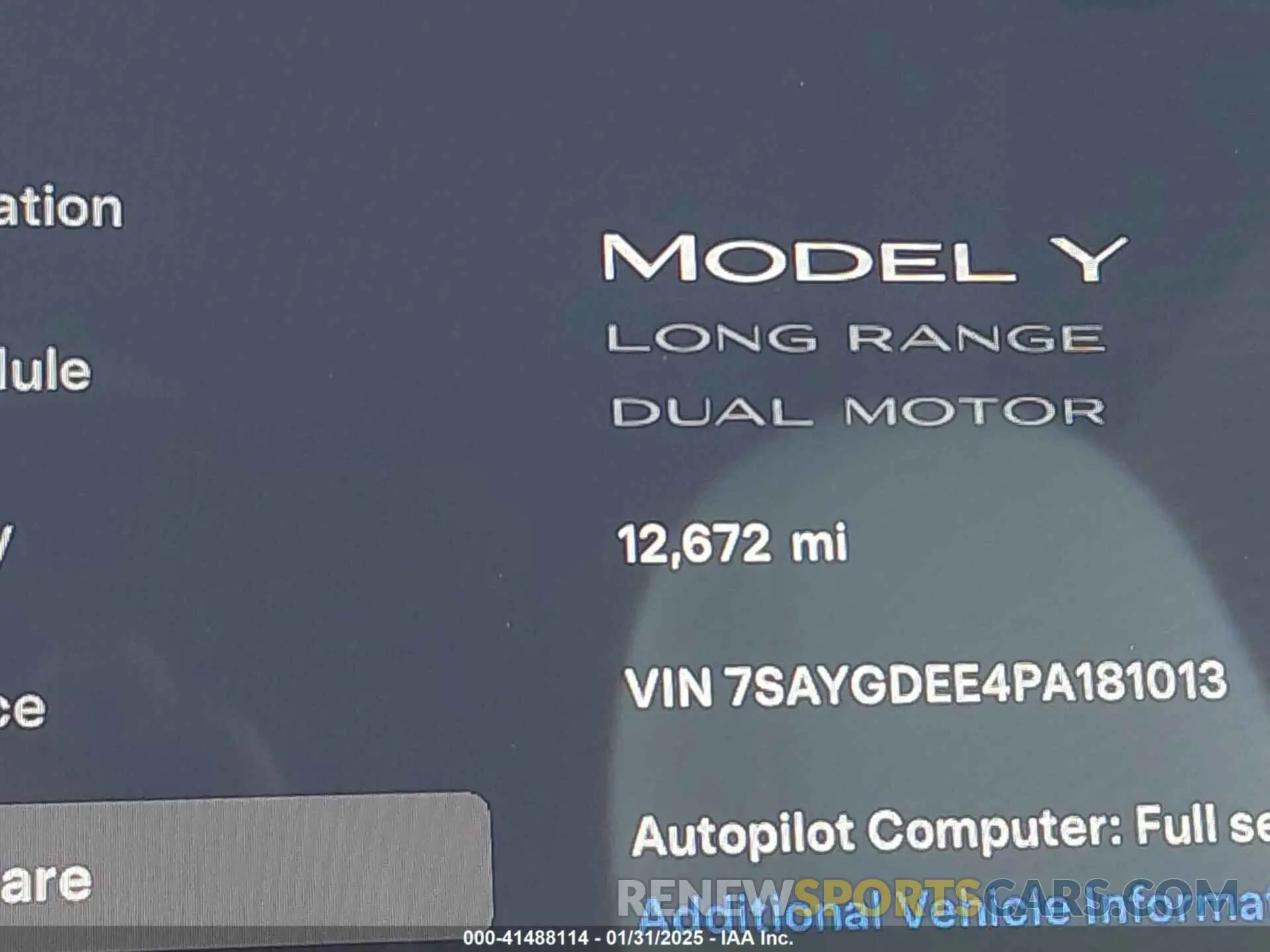 15 Photograph of a damaged car 7SAYGDEE4PA181013 TESLA MODEL Y 2023