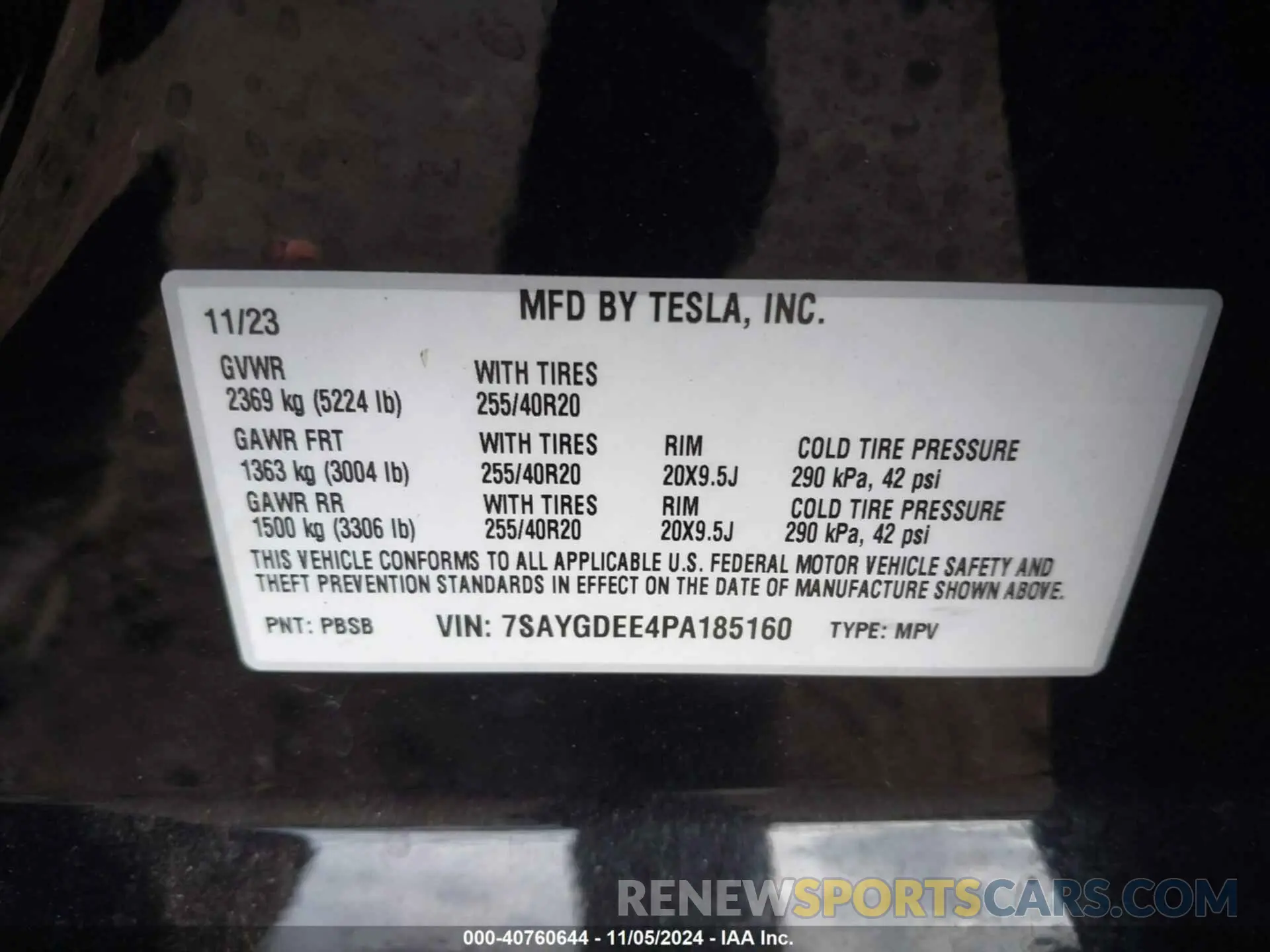 9 Photograph of a damaged car 7SAYGDEE4PA185160 TESLA MODEL Y 2023
