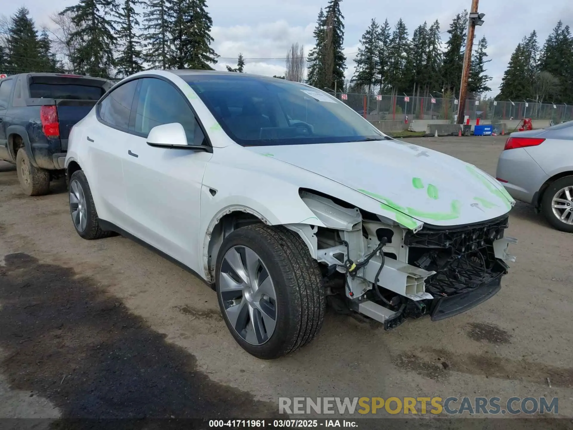 1 Фотография поврежденного автомобиля 7SAYGDEE4PF606636 TESLA MODEL Y 2023