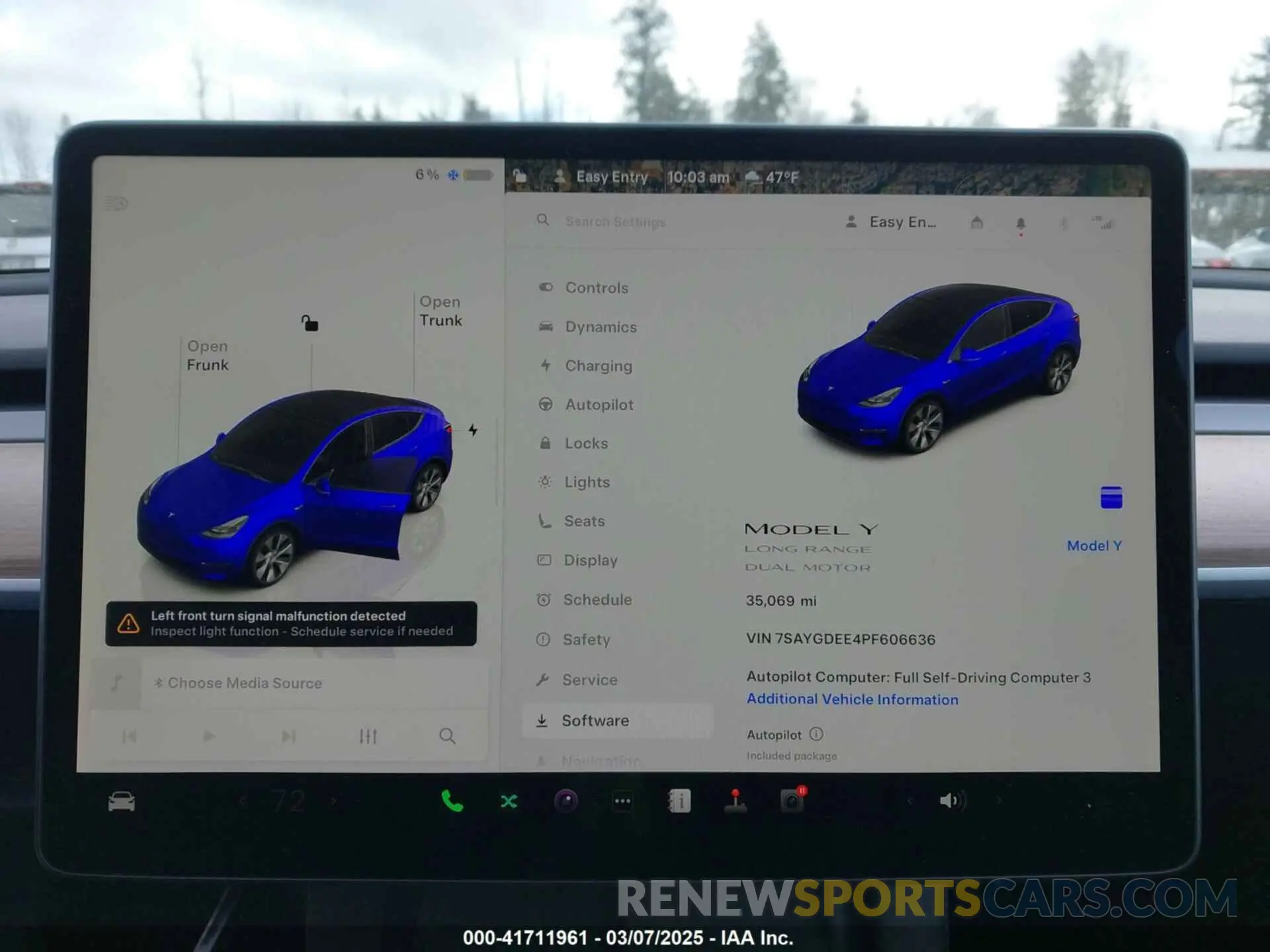 7 Фотография поврежденного автомобиля 7SAYGDEE4PF606636 TESLA MODEL Y 2023