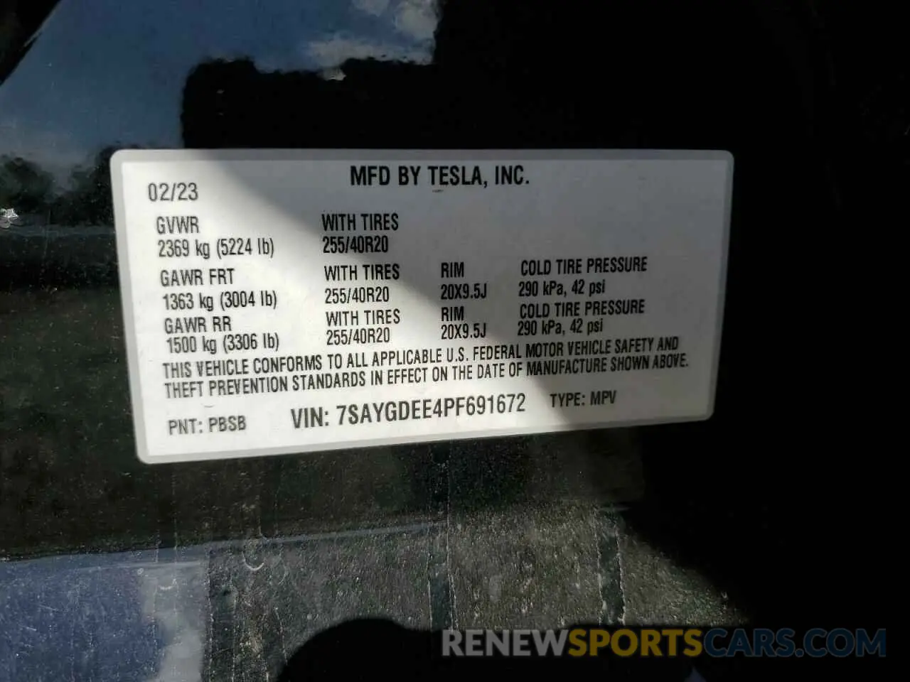 12 Photograph of a damaged car 7SAYGDEE4PF691672 TESLA MODEL Y 2023