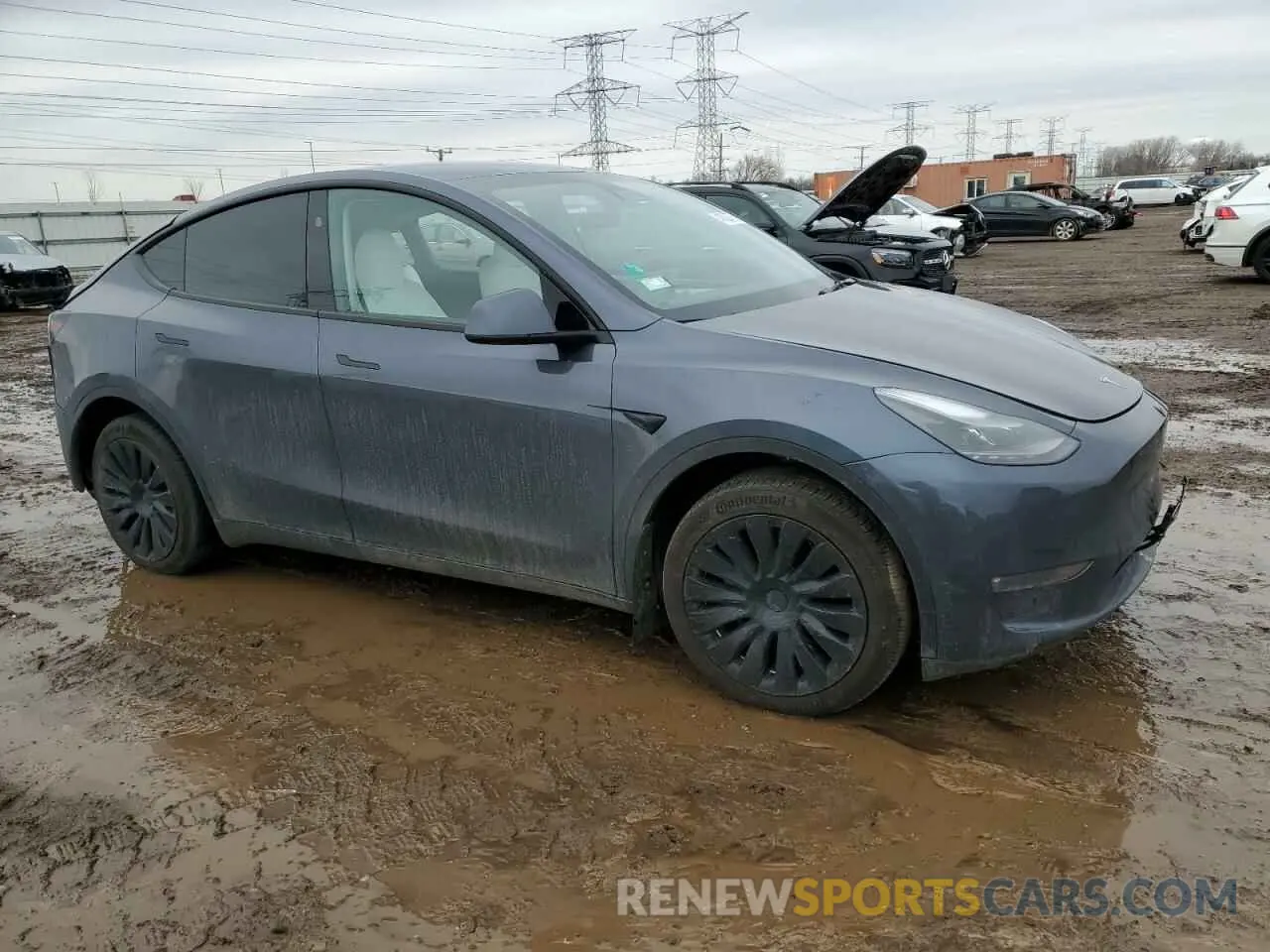 4 Фотография поврежденного автомобиля 7SAYGDEE4PF801510 TESLA MODEL Y 2023