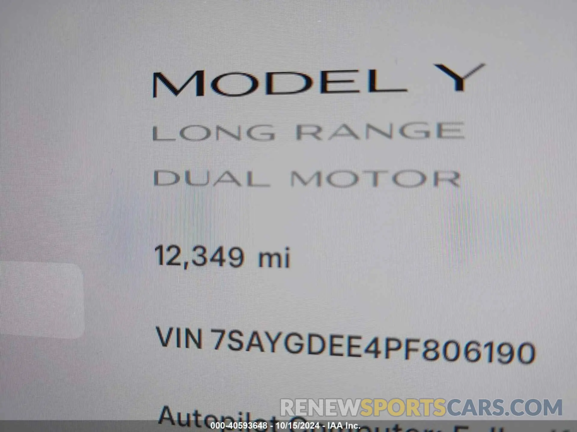 7 Photograph of a damaged car 7SAYGDEE4PF806190 TESLA MODEL Y 2023