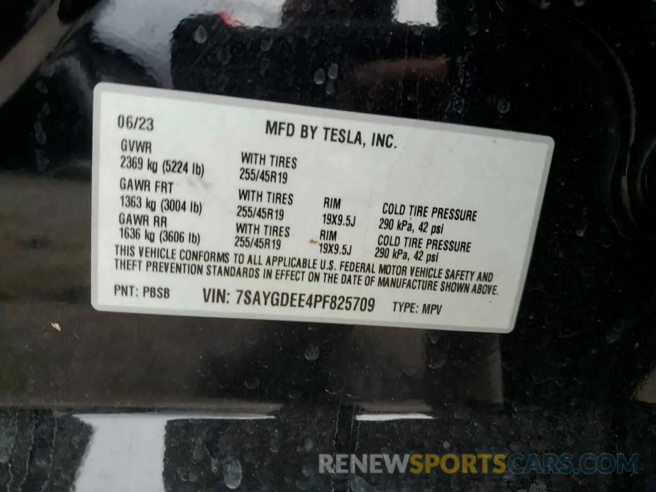 12 Photograph of a damaged car 7SAYGDEE4PF825709 TESLA MODEL Y 2023