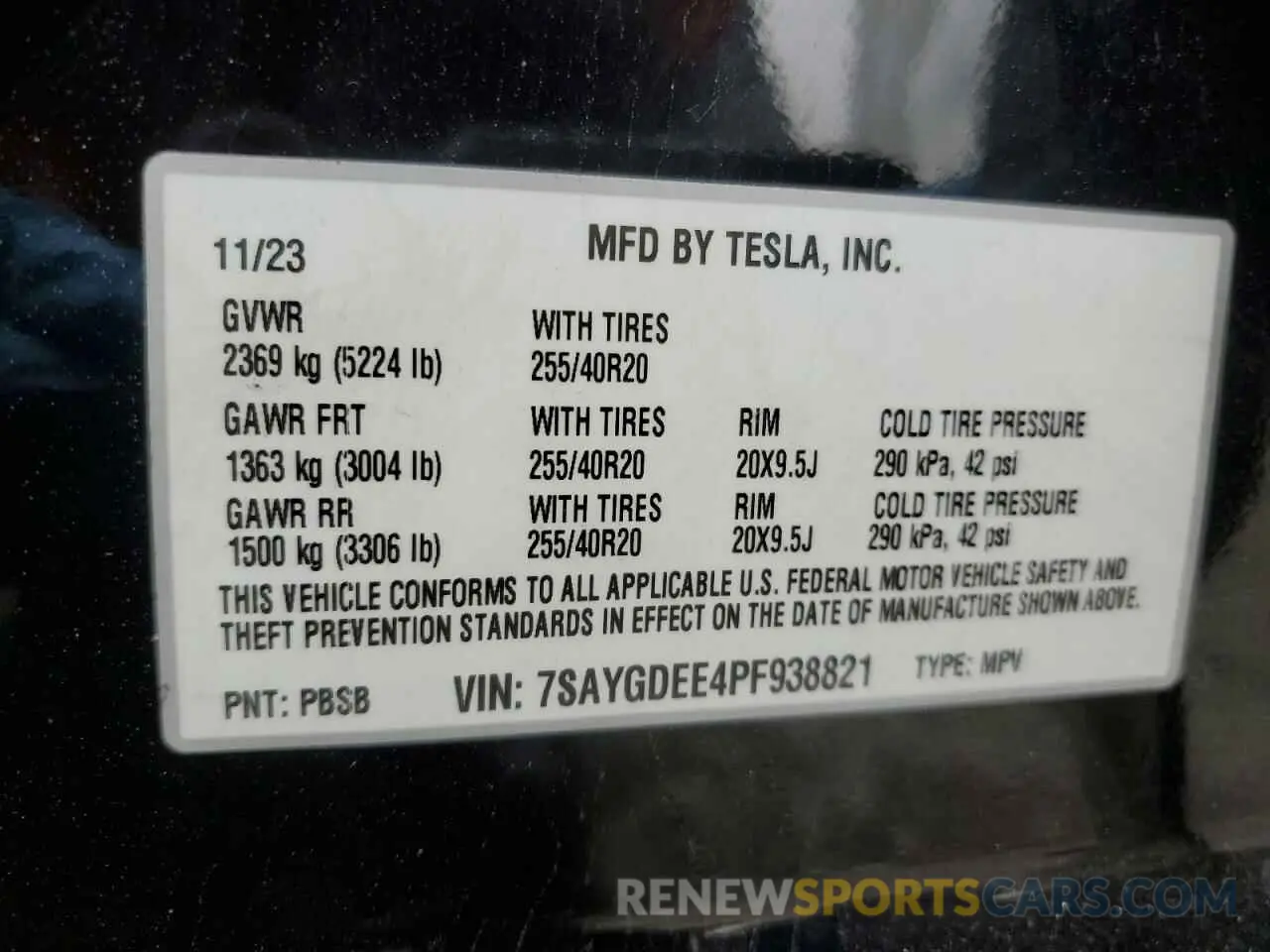 12 Photograph of a damaged car 7SAYGDEE4PF938821 TESLA MODEL Y 2023