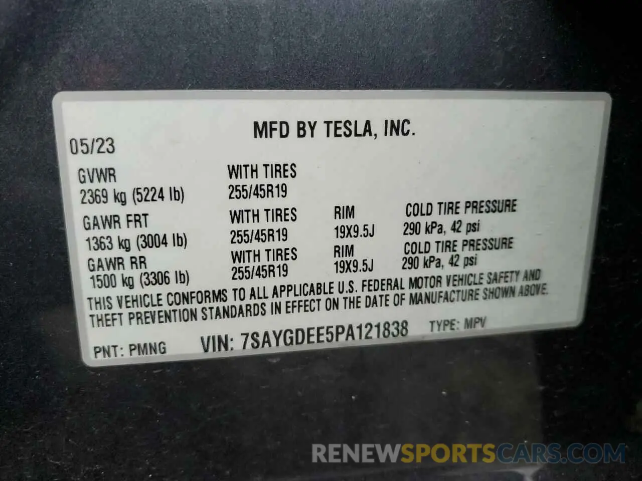 12 Photograph of a damaged car 7SAYGDEE5PA121838 TESLA MODEL Y 2023