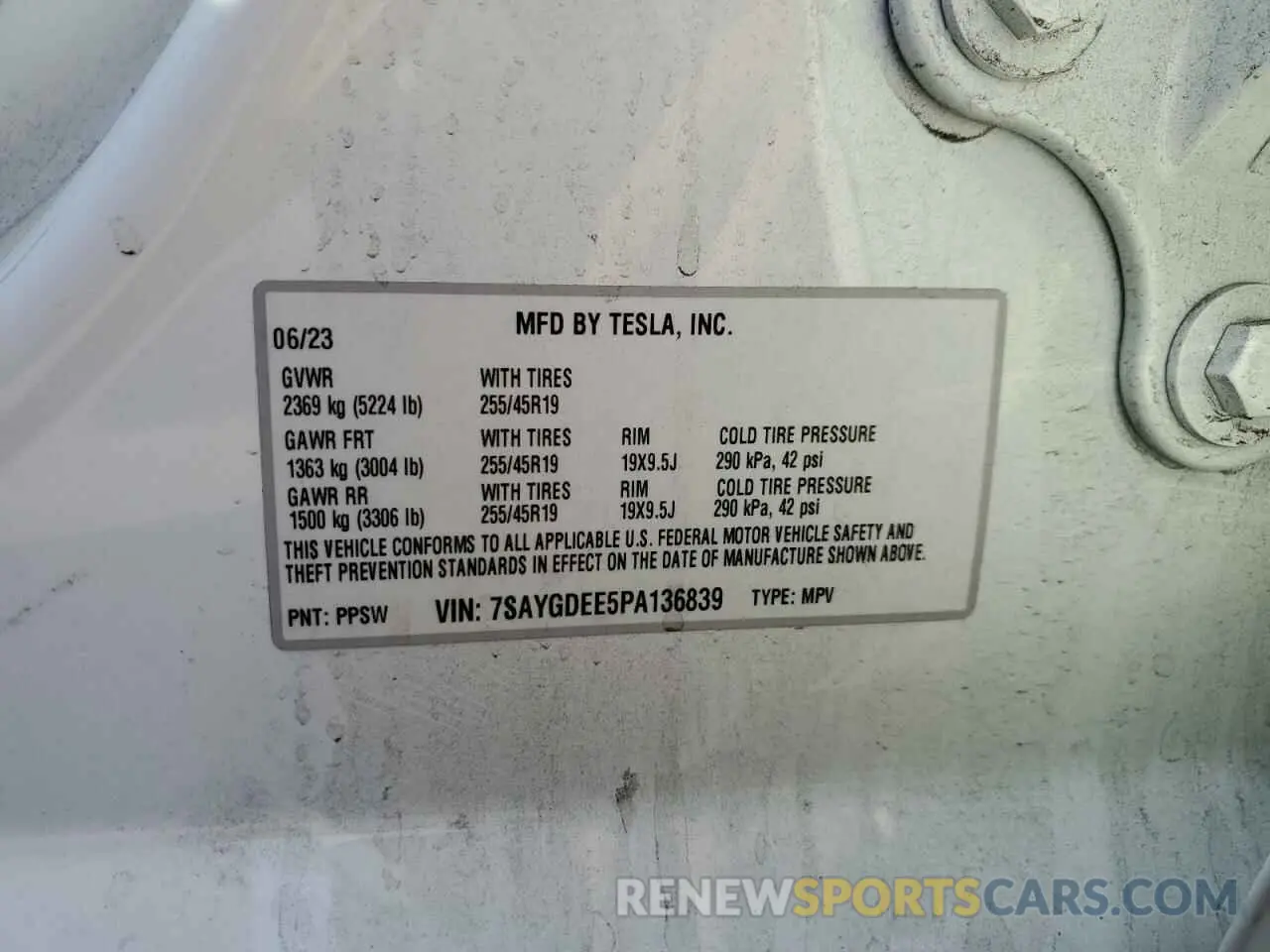 12 Photograph of a damaged car 7SAYGDEE5PA136839 TESLA MODEL Y 2023