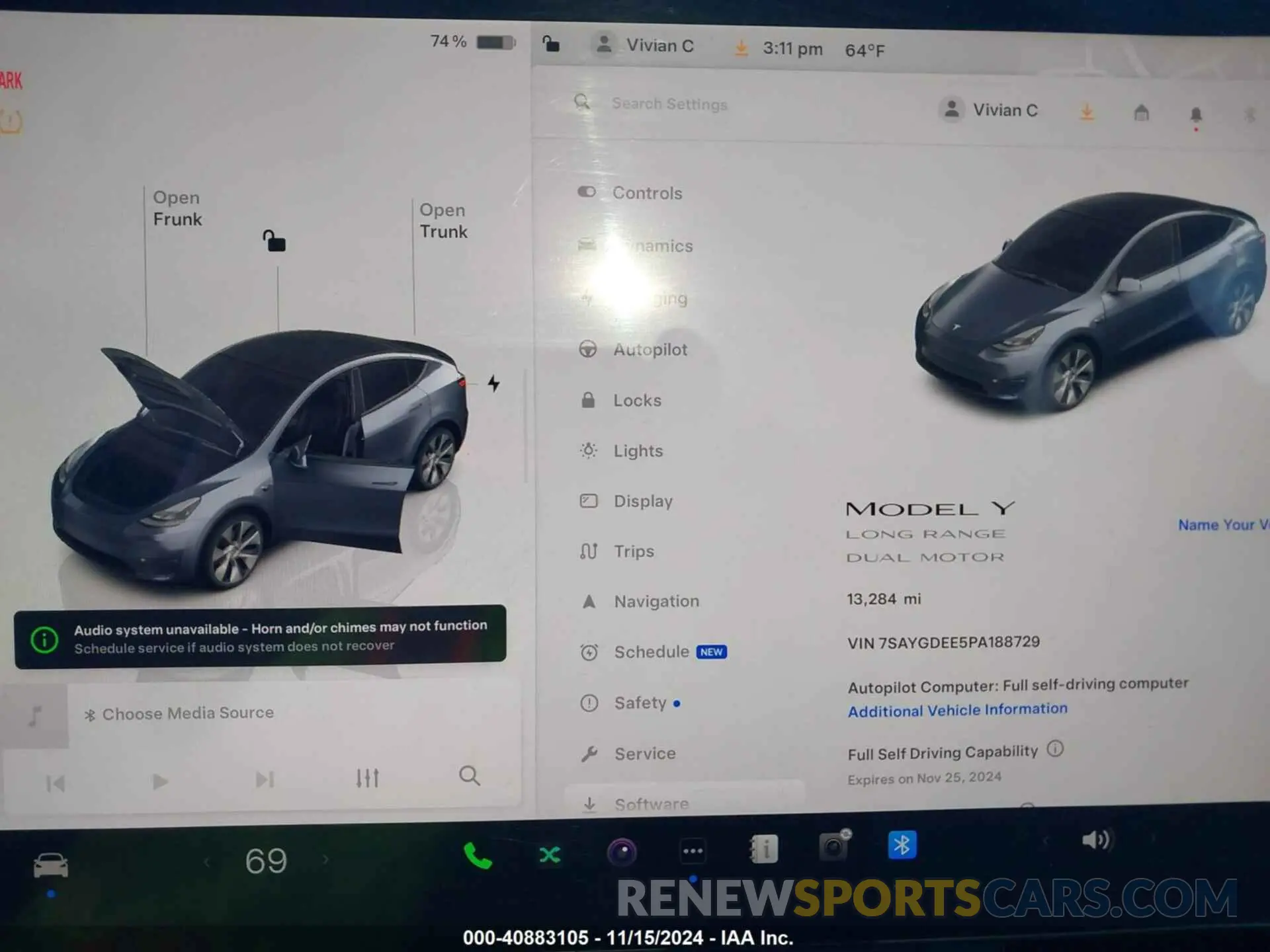 18 Фотография поврежденного автомобиля 7SAYGDEE5PA188729 TESLA MODEL Y 2023