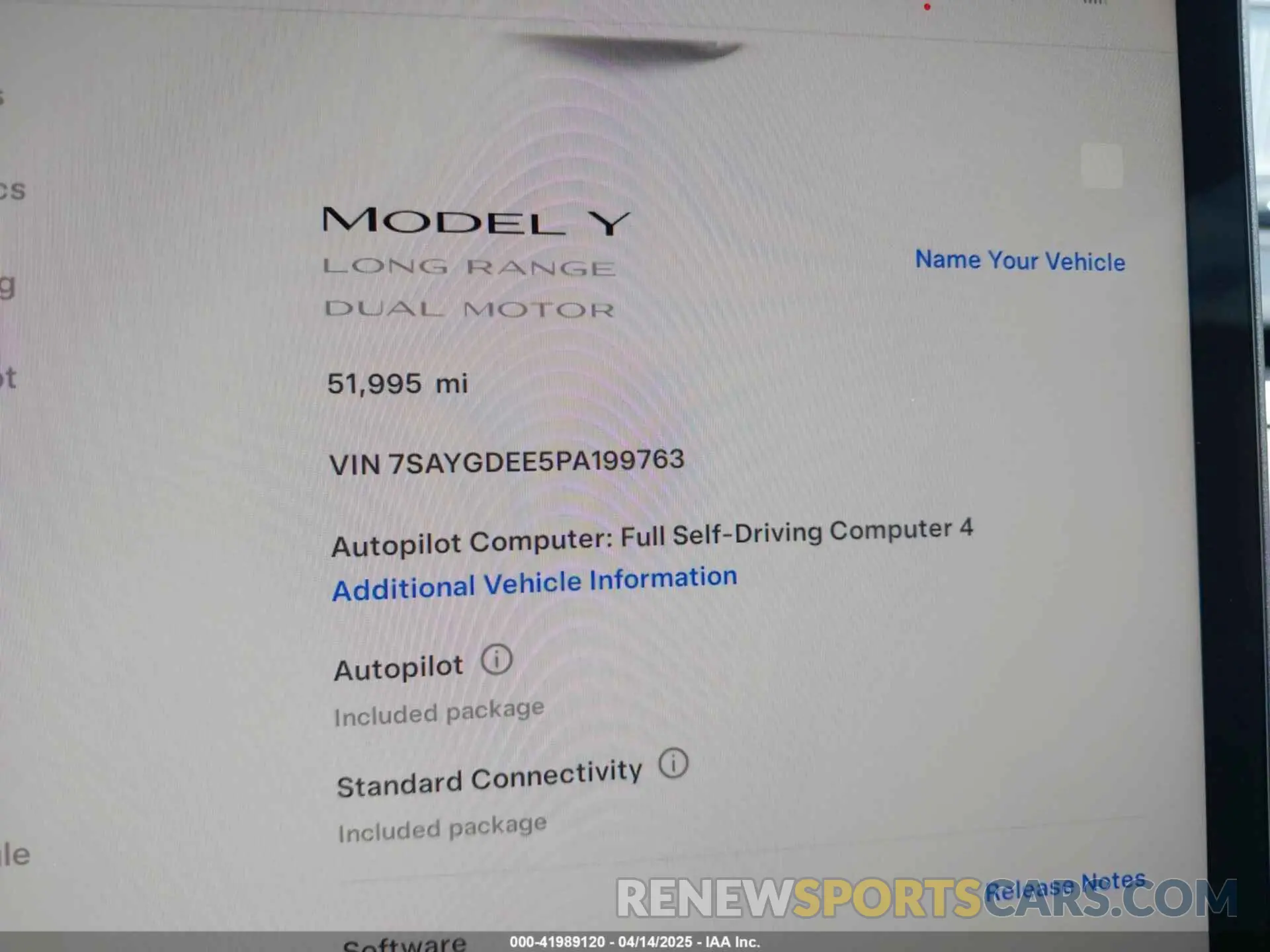 7 Фотография поврежденного автомобиля 7SAYGDEE5PA199763 TESLA MODEL Y 2023