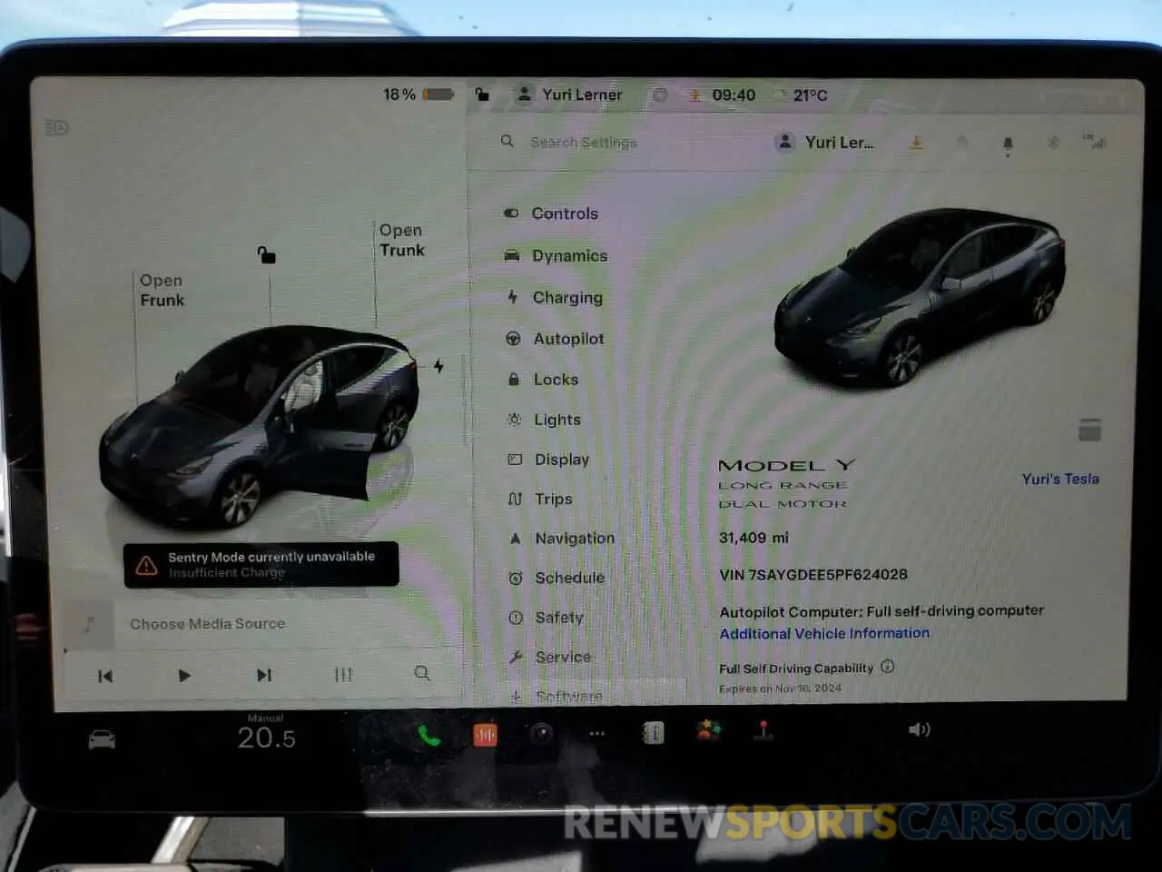 9 Фотография поврежденного автомобиля 7SAYGDEE5PF624028 TESLA MODEL Y 2023