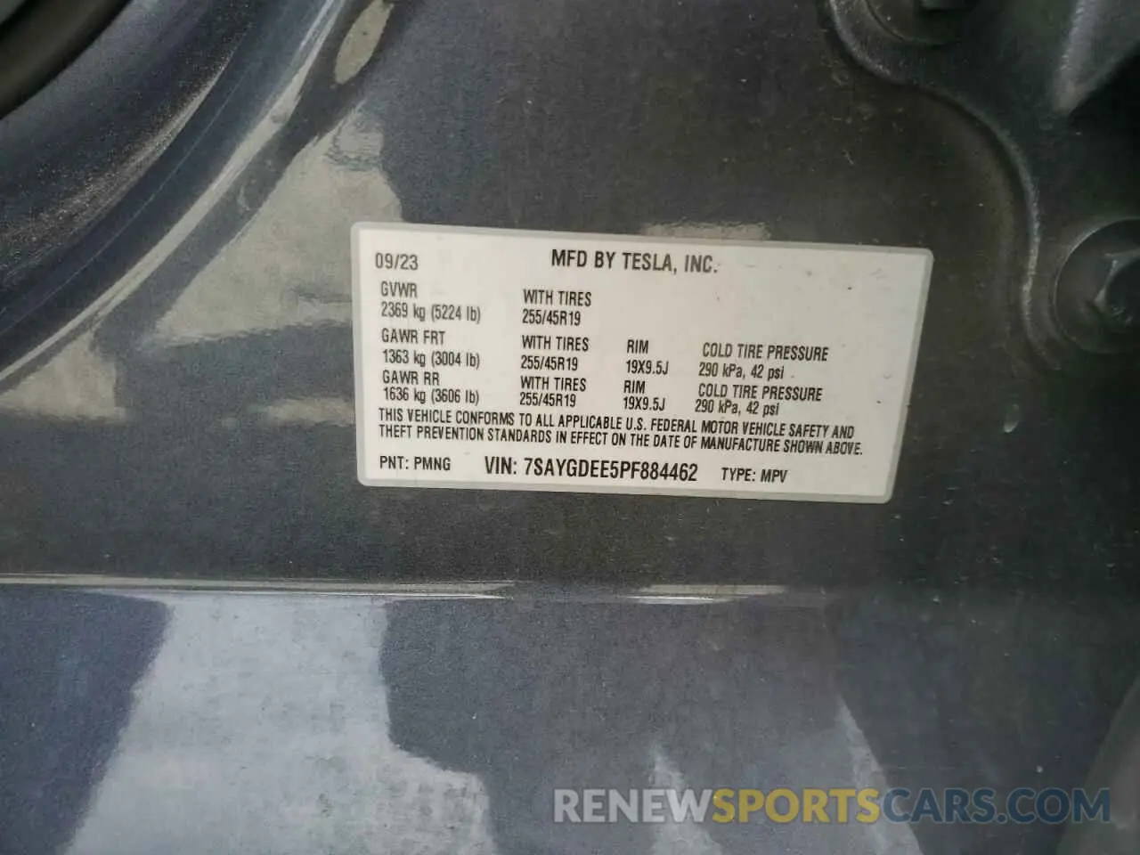 14 Фотография поврежденного автомобиля 7SAYGDEE5PF884462 TESLA MODEL Y 2023