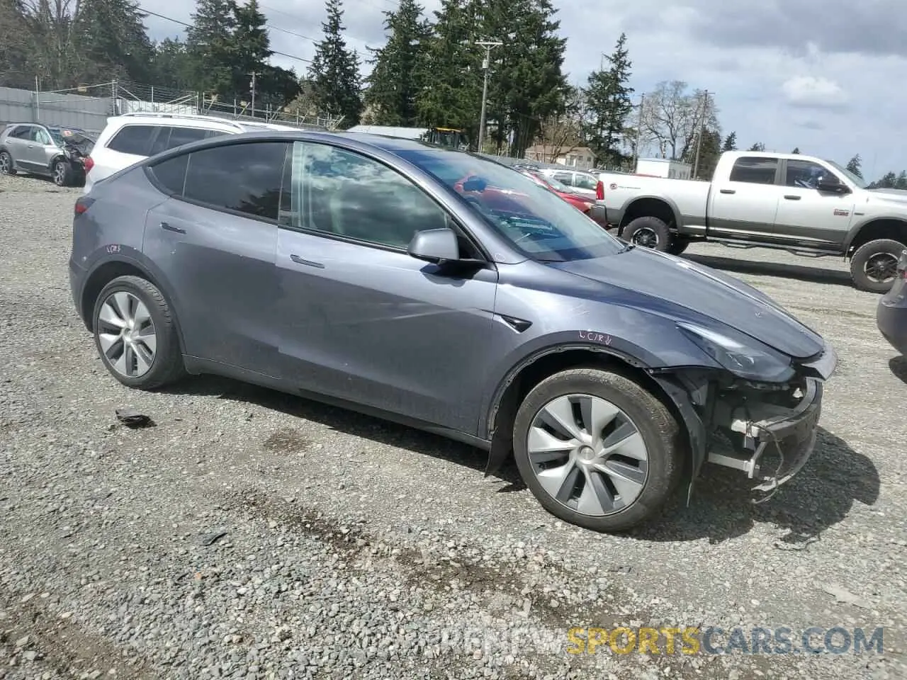 4 Фотография поврежденного автомобиля 7SAYGDEE5PF884462 TESLA MODEL Y 2023