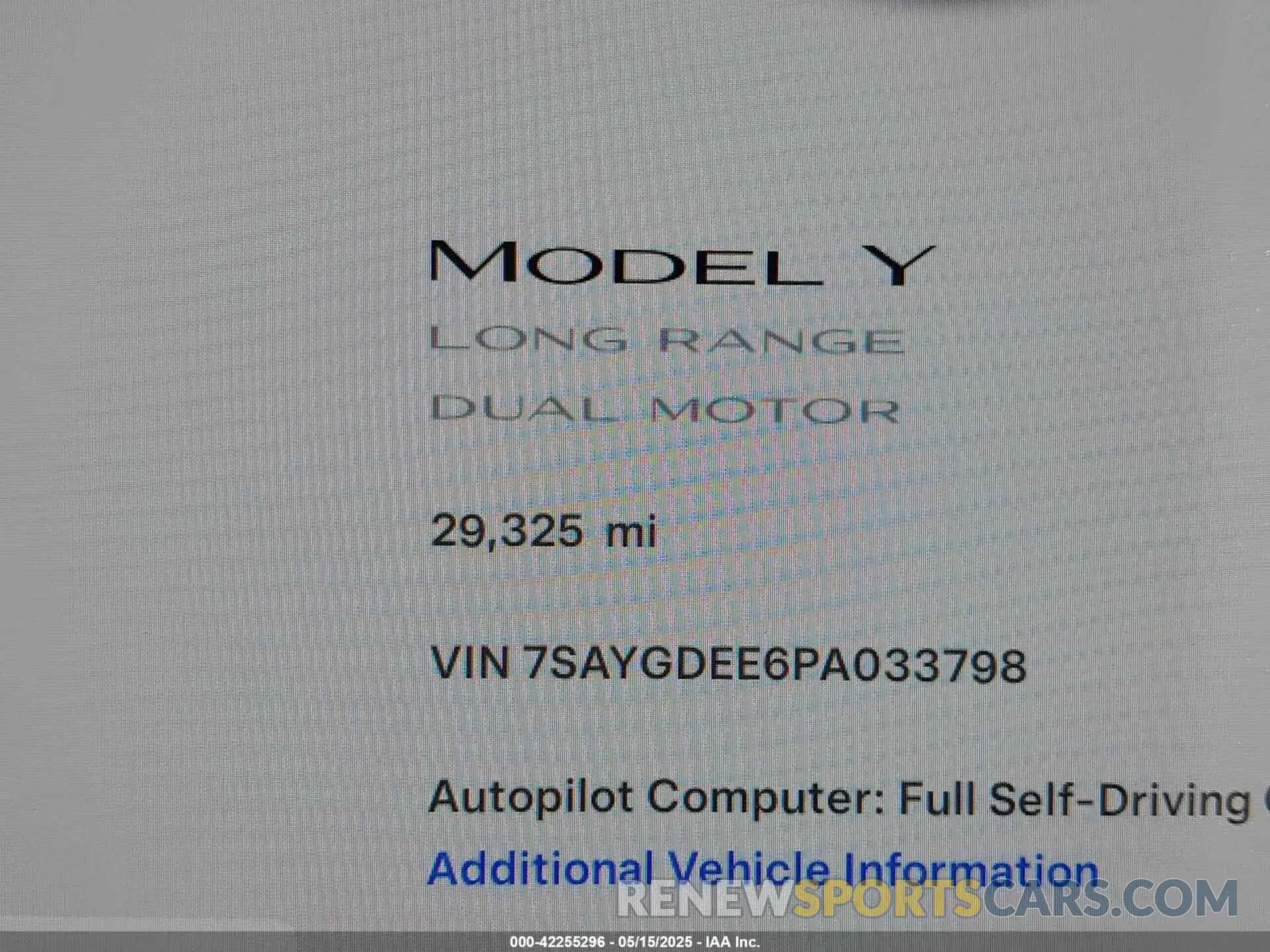 7 Photograph of a damaged car 7SAYGDEE6PA033798 TESLA MODEL Y 2023