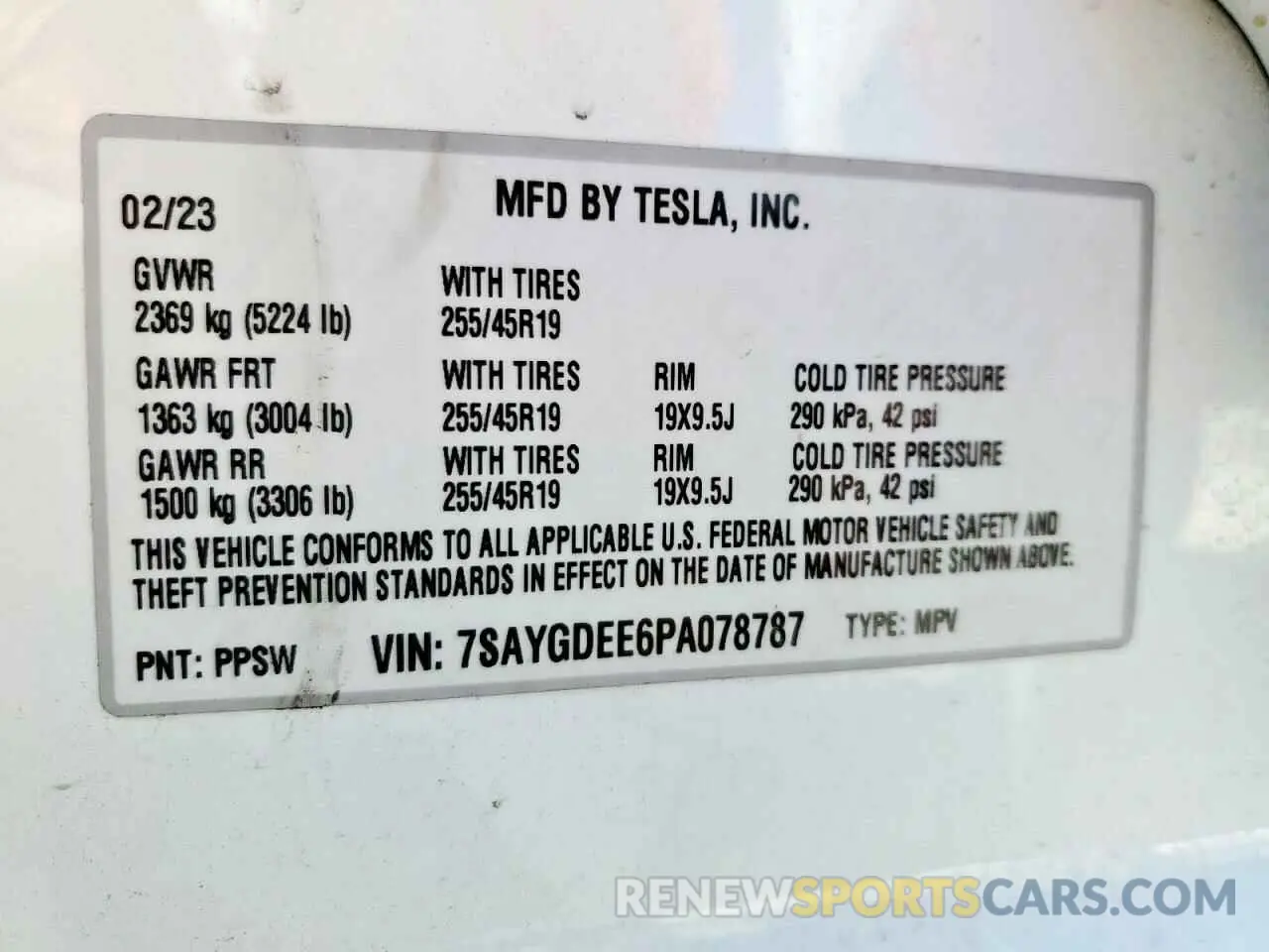 16 Фотография поврежденного автомобиля 7SAYGDEE6PA078787 TESLA MODEL Y 2023