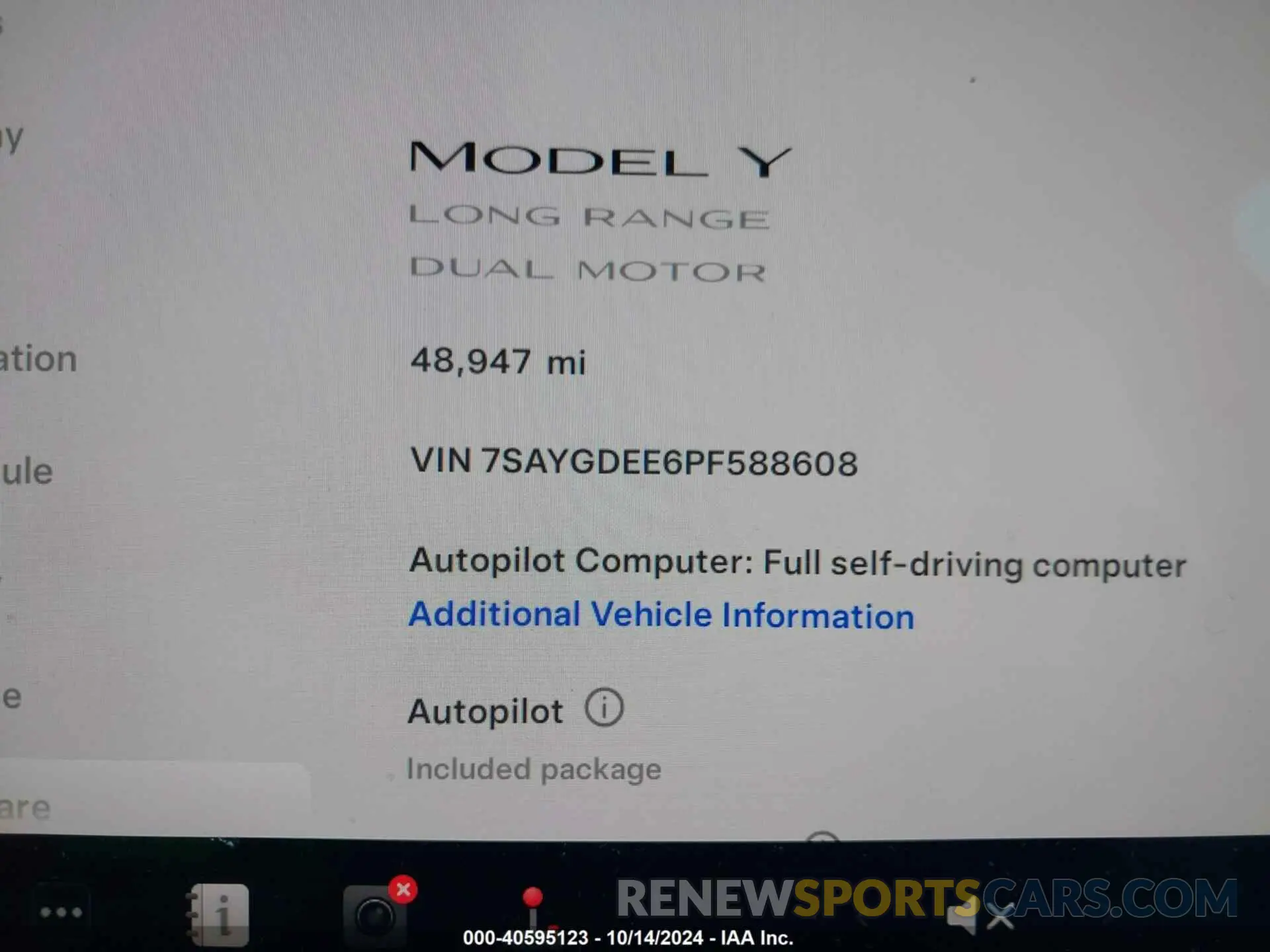 14 Фотография поврежденного автомобиля 7SAYGDEE6PF588608 TESLA MODEL Y 2023