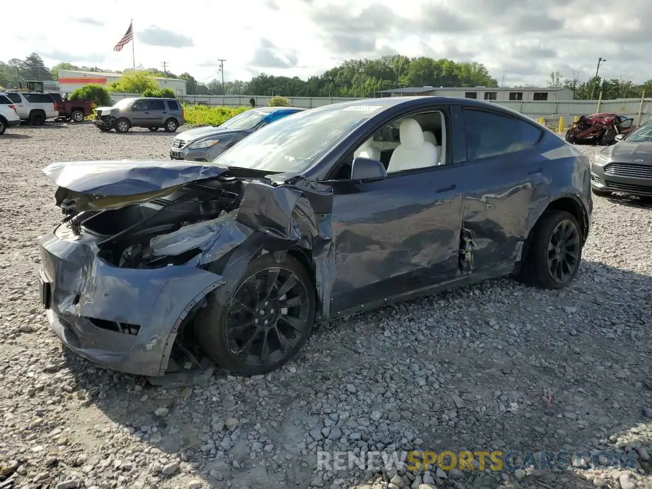 1 Фотография поврежденного автомобиля 7SAYGDEE6PF625897 TESLA MODEL Y 2023