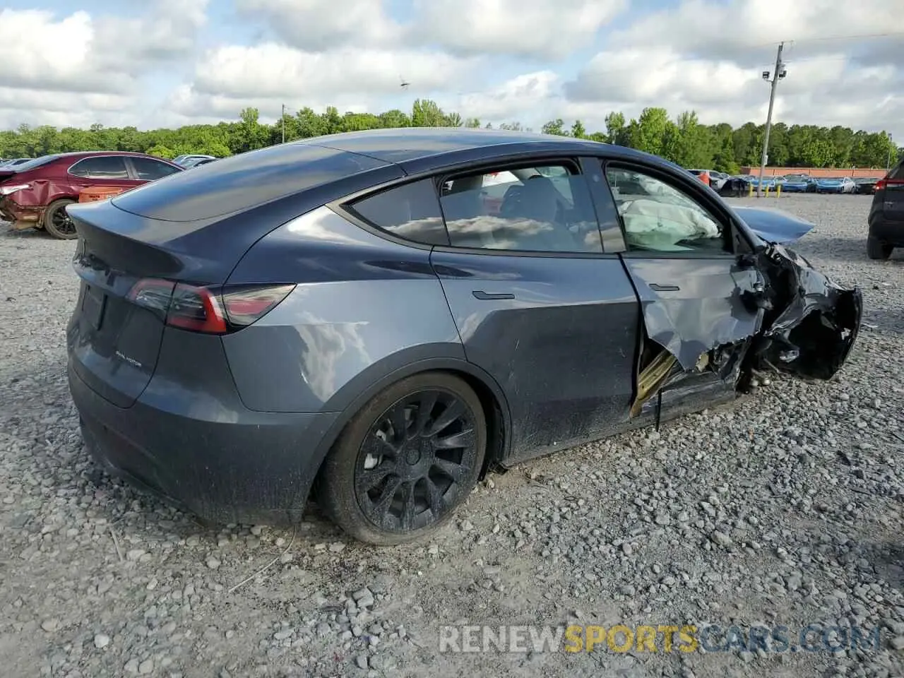 3 Фотография поврежденного автомобиля 7SAYGDEE6PF625897 TESLA MODEL Y 2023