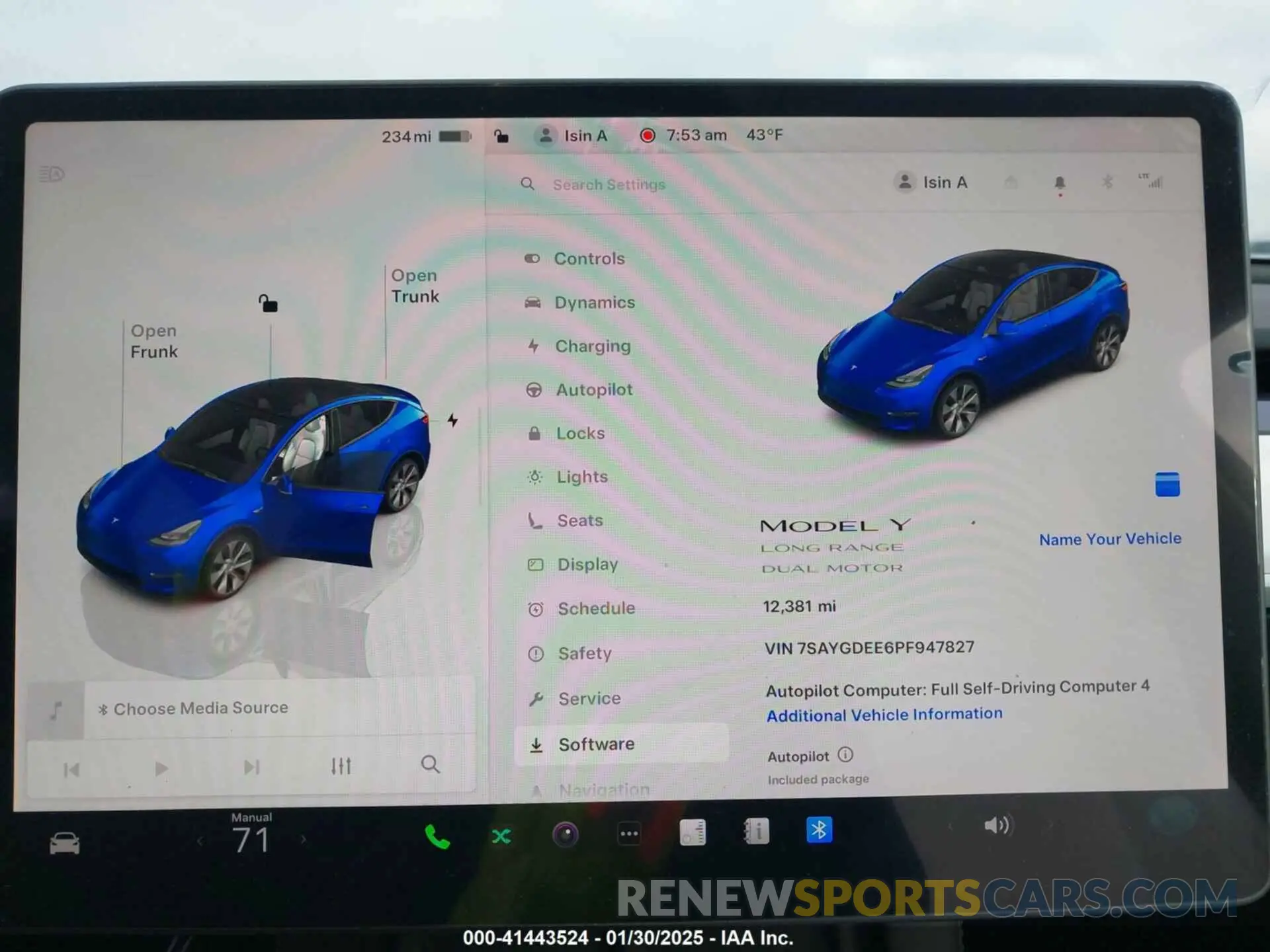 7 Photograph of a damaged car 7SAYGDEE6PF947827 TESLA MODEL Y 2023