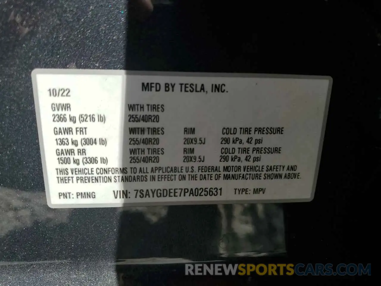 13 Фотография поврежденного автомобиля 7SAYGDEE7PA025631 TESLA MODEL Y 2023