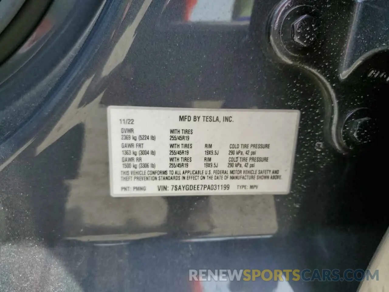 13 Photograph of a damaged car 7SAYGDEE7PA031199 TESLA MODEL Y 2023