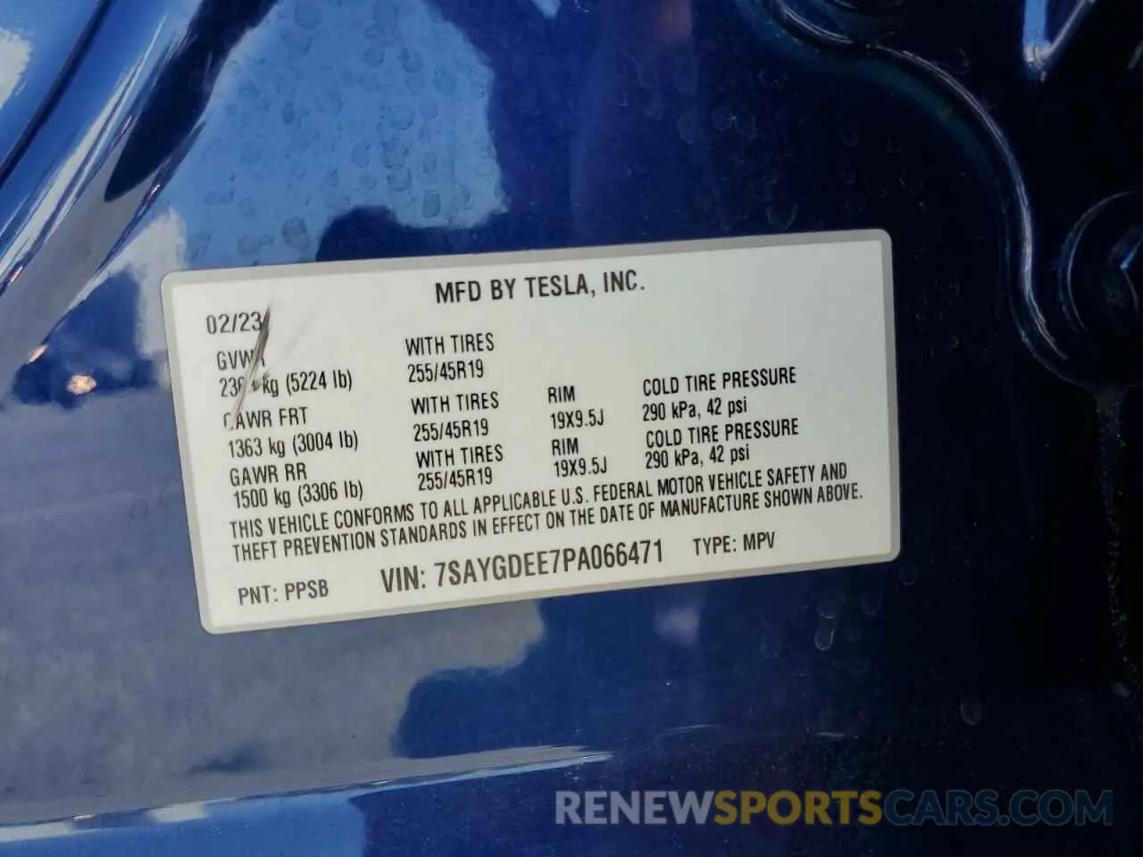 14 Photograph of a damaged car 7SAYGDEE7PA066471 TESLA MODEL Y 2023