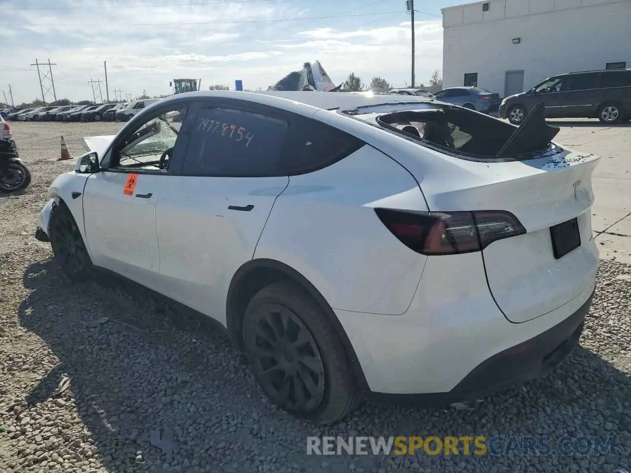 2 Photograph of a damaged car 7SAYGDEE7PA071993 TESLA MODEL Y 2023