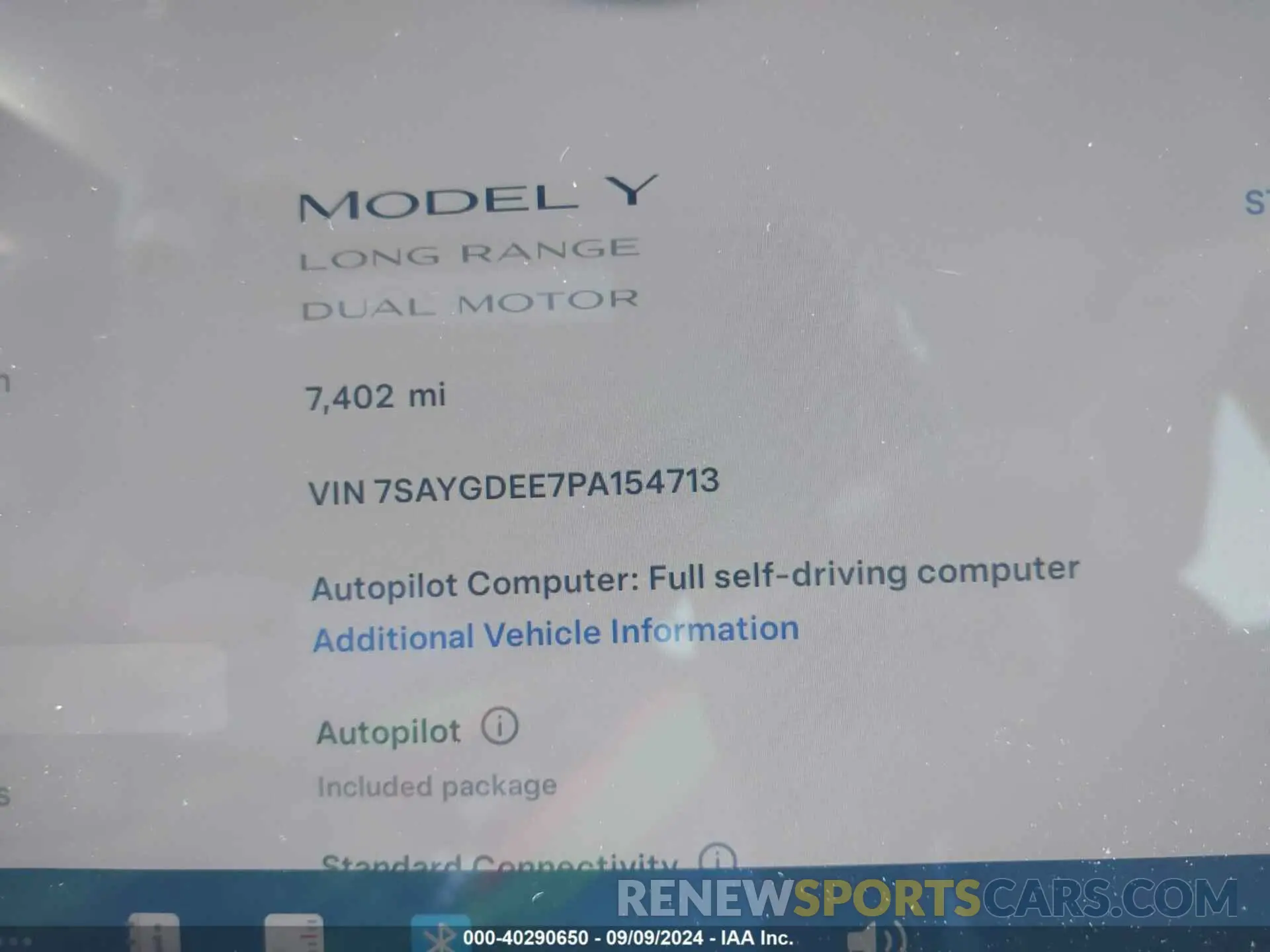 7 Фотография поврежденного автомобиля 7SAYGDEE7PA154713 TESLA MODEL Y 2023