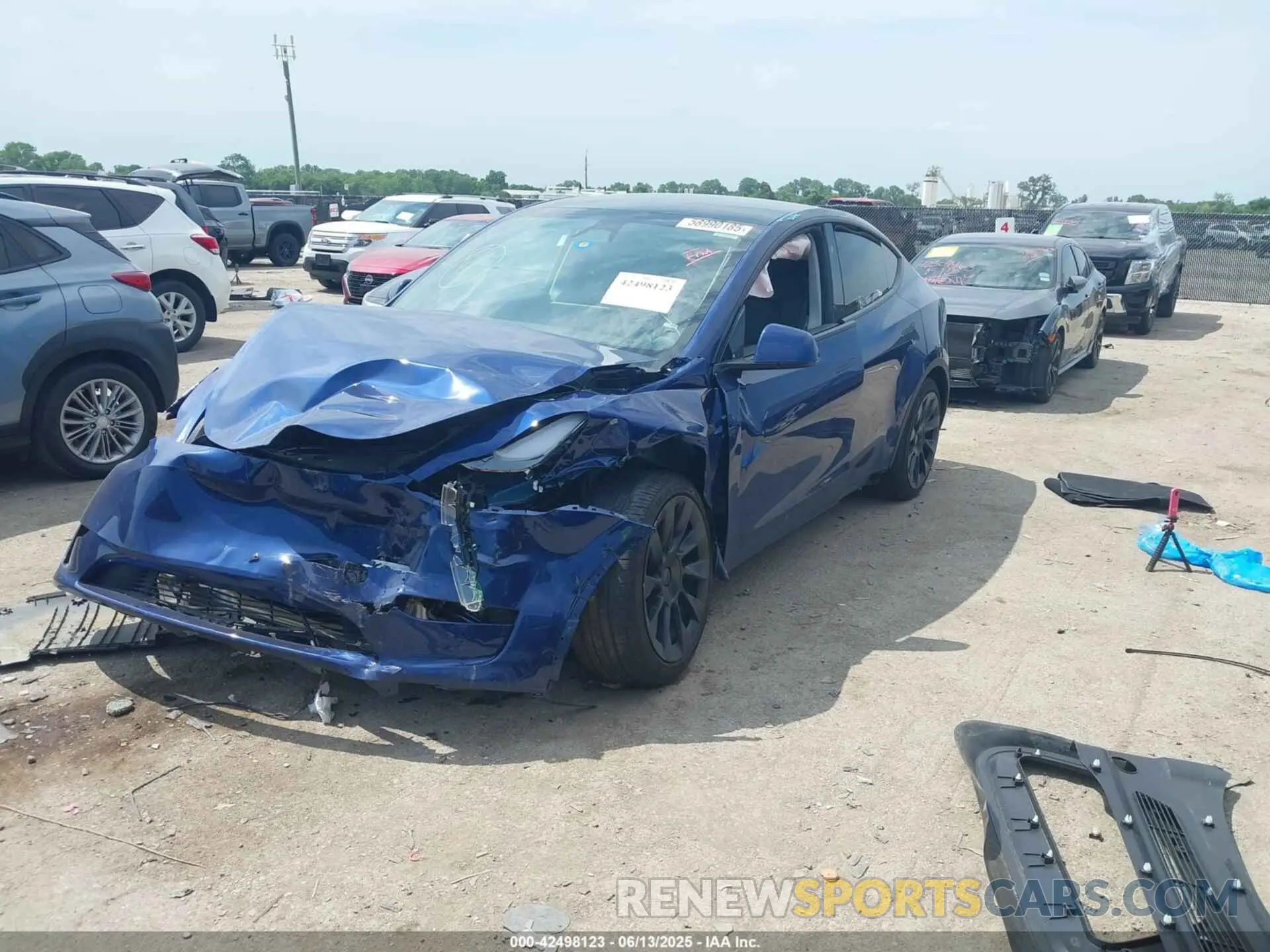 2 Фотография поврежденного автомобиля 7SAYGDEE7PA171396 TESLA MODEL Y 2023