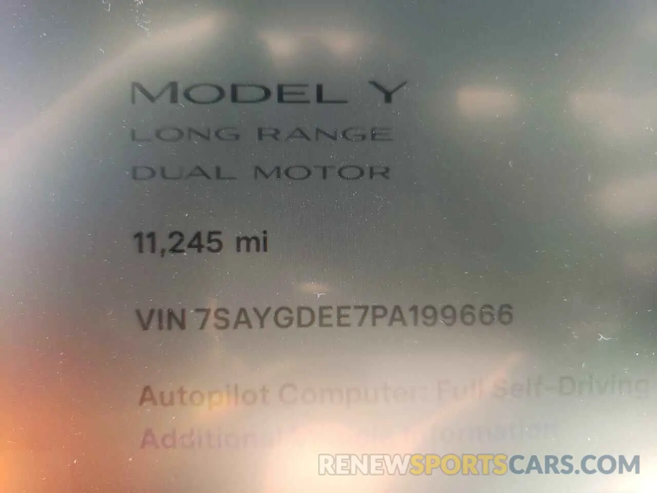 9 Фотография поврежденного автомобиля 7SAYGDEE7PA199666 TESLA MODEL Y 2023