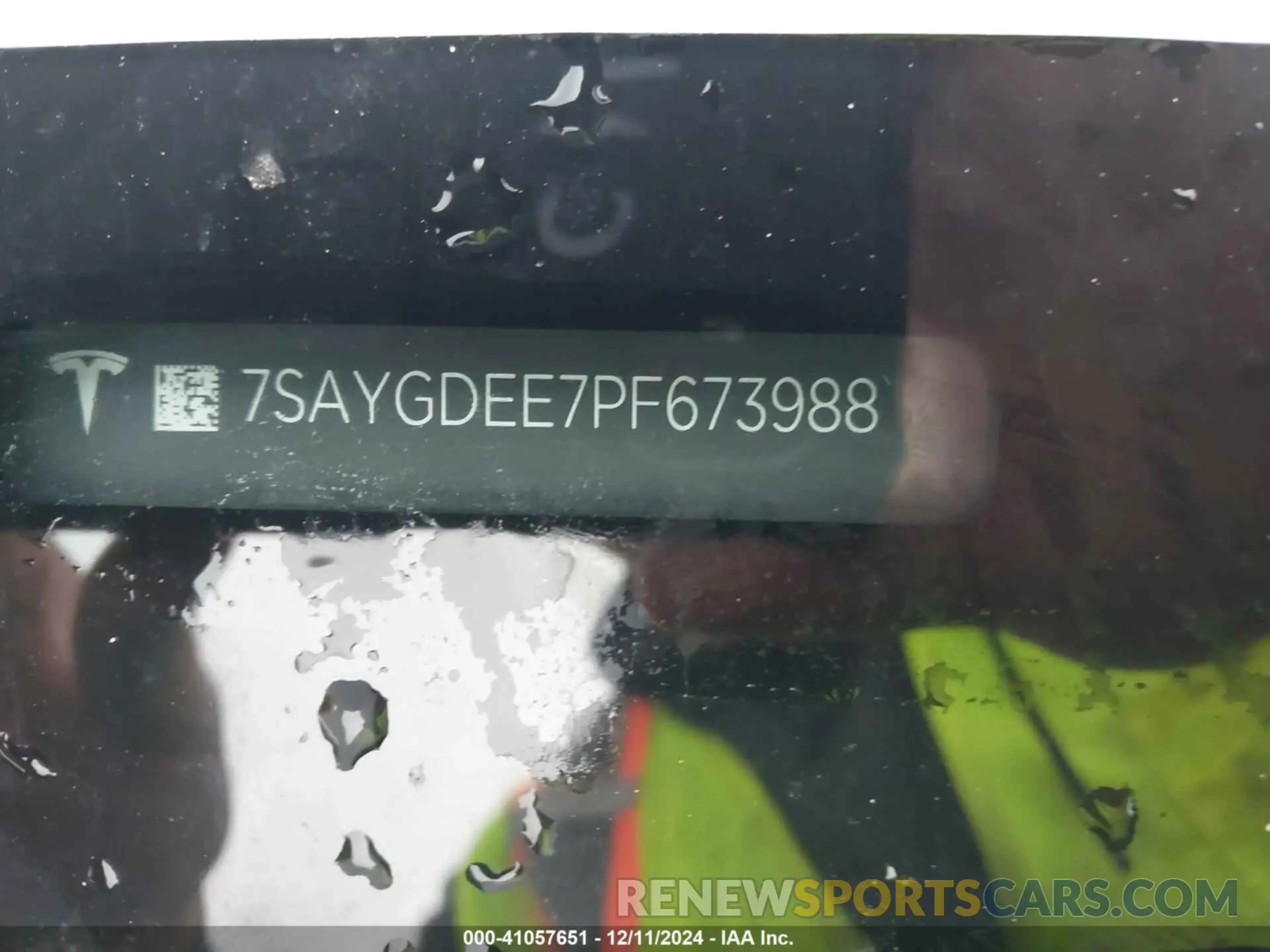 9 Фотография поврежденного автомобиля 7SAYGDEE7PF673988 TESLA MODEL Y 2023