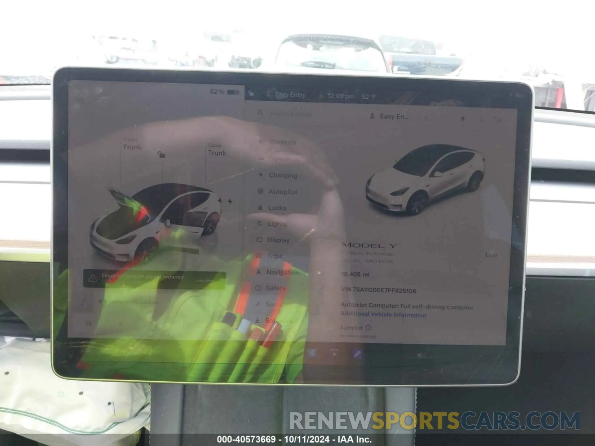 18 Фотография поврежденного автомобиля 7SAYGDEE7PF825106 TESLA MODEL Y 2023