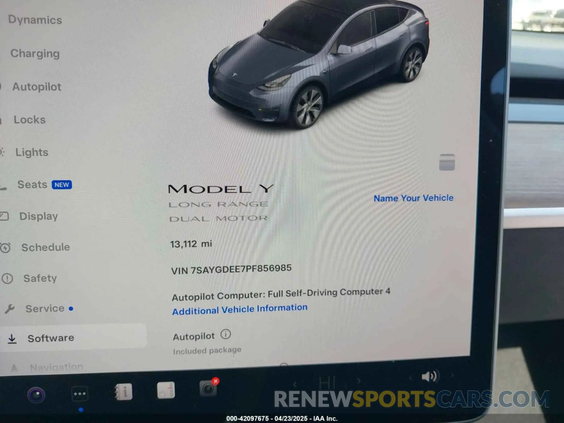 7 Photograph of a damaged car 7SAYGDEE7PF856985 TESLA MODEL Y 2023
