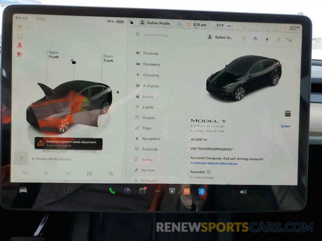 9 Фотография поврежденного автомобиля 7SAYGDEE8PA028487 TESLA MODEL Y 2023