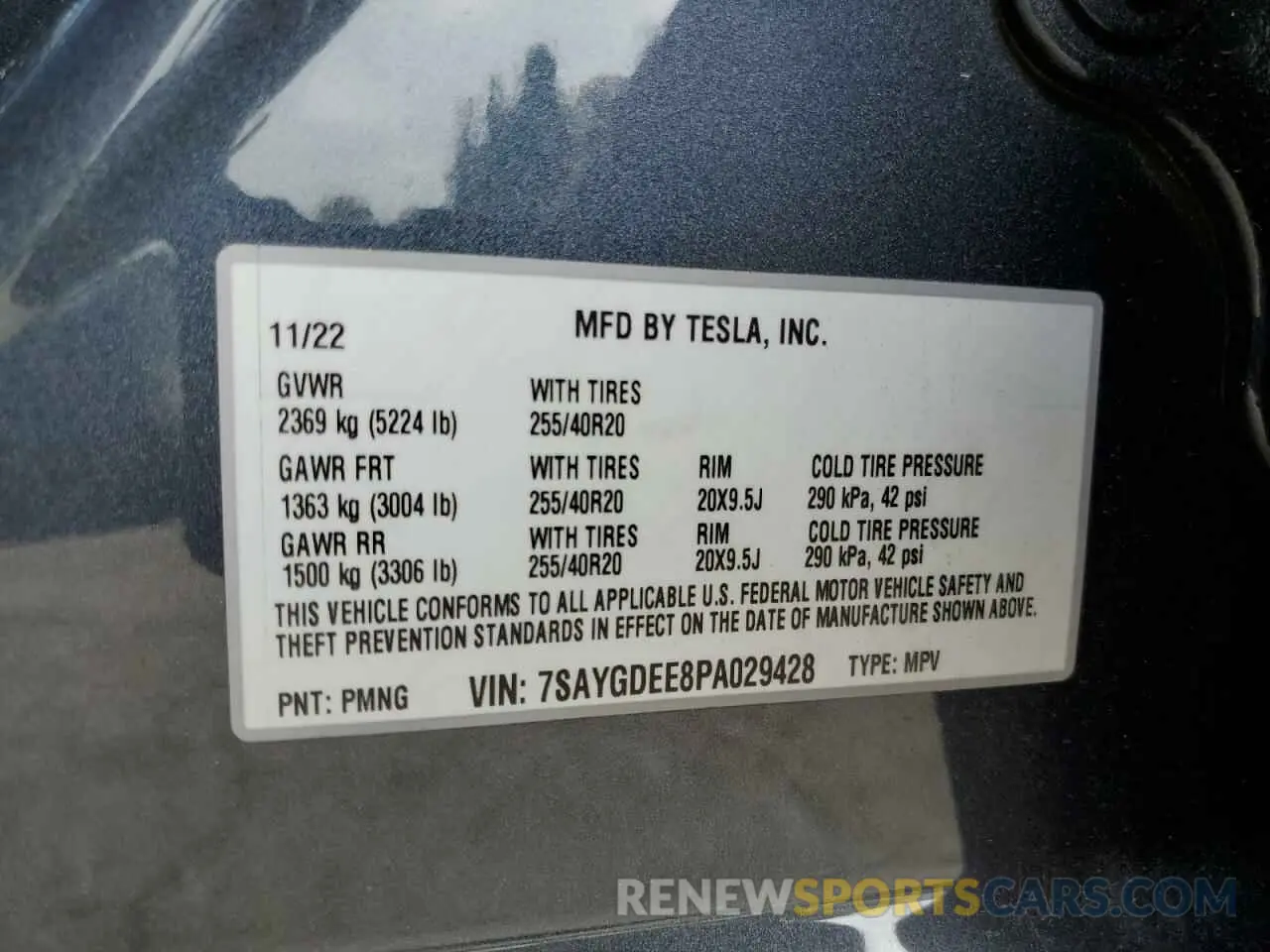 13 Photograph of a damaged car 7SAYGDEE8PA029428 TESLA MODEL Y 2023