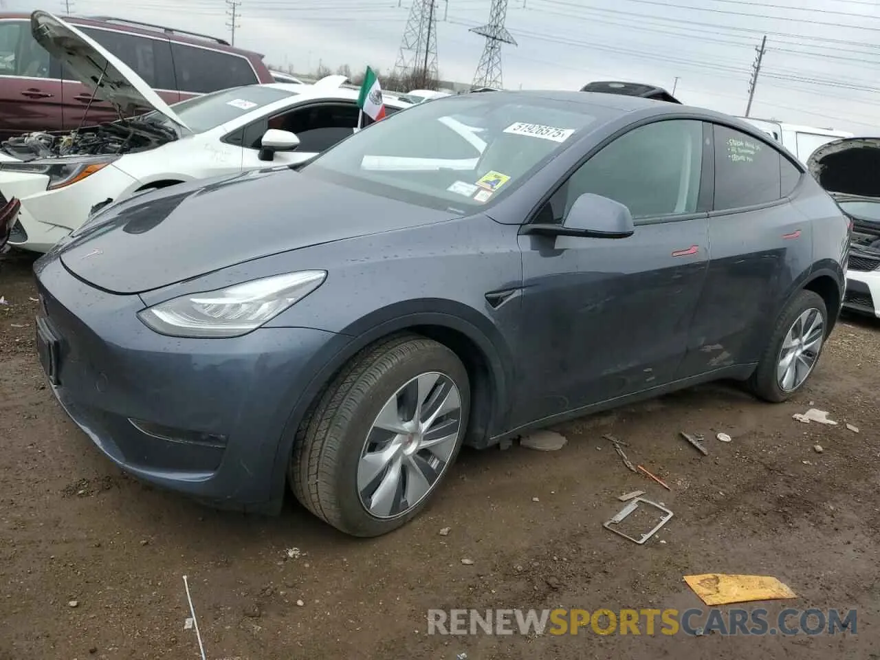 1 Фотография поврежденного автомобиля 7SAYGDEE8PA043233 TESLA MODEL Y 2023